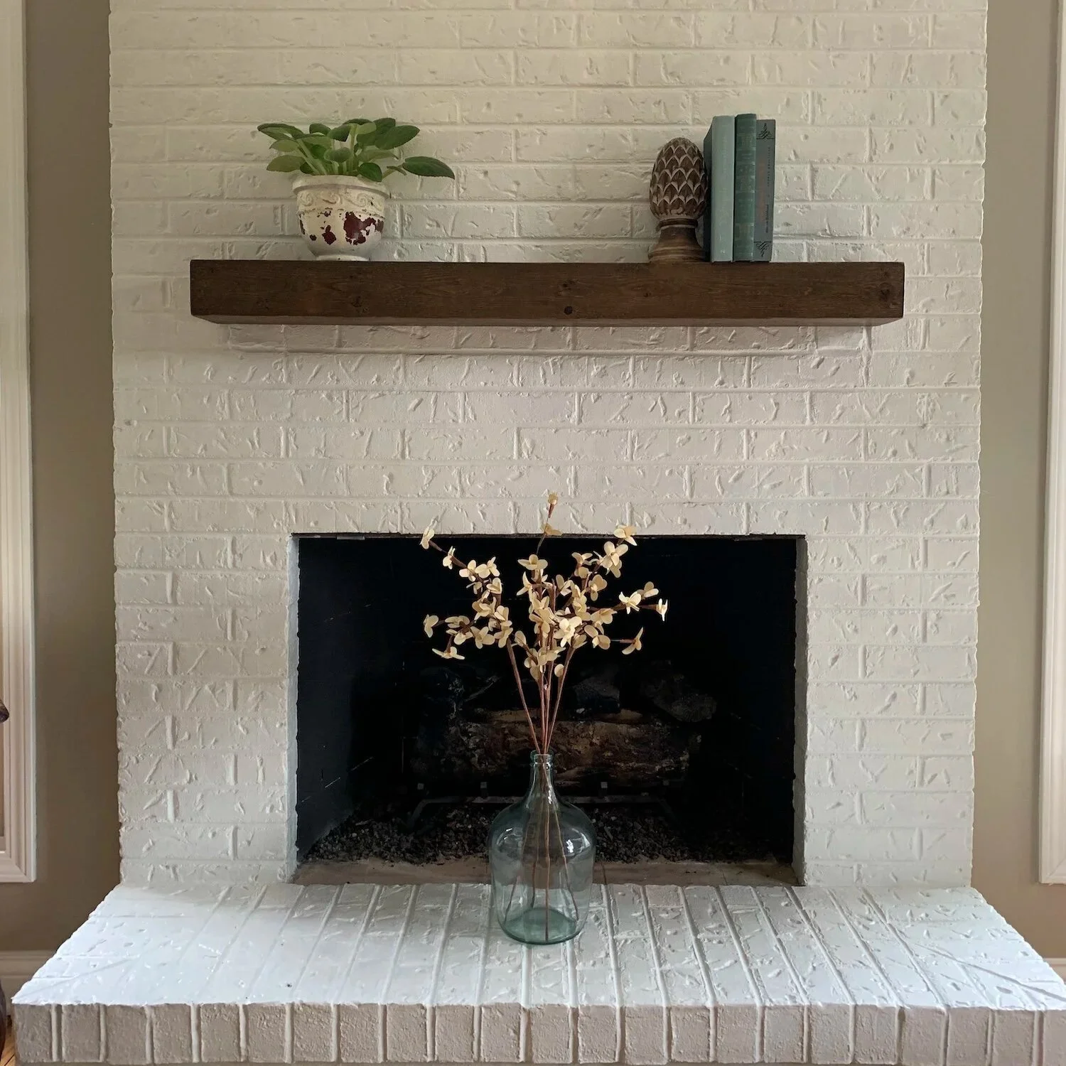 Design+Build: Solid Cedar Fireplace Mantle