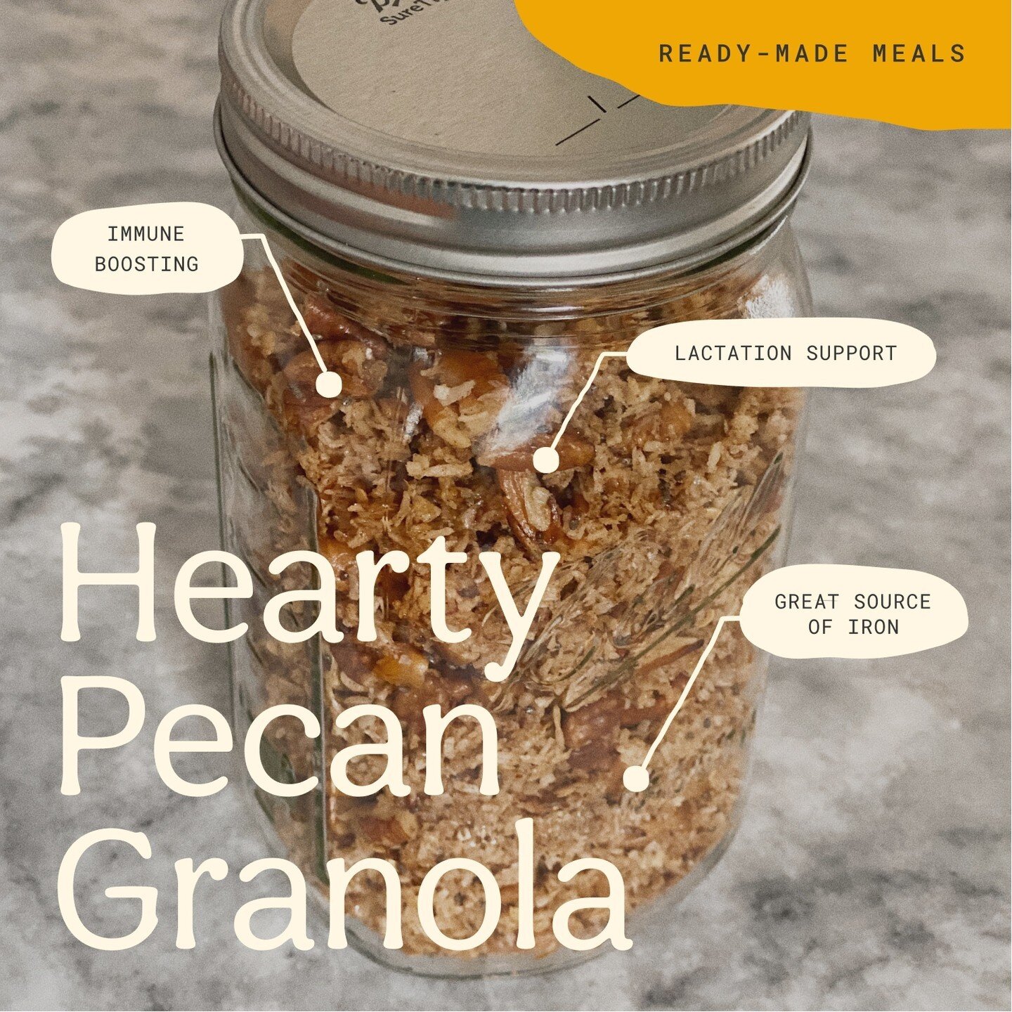 For any parents who struggle to feed yourselves even as you feed your babe, add this to your list. Partners, family, friends: sit a new mom down with this granola and some fruit and make sure they&rsquo;re nourishing themselves. Even better, prep a b