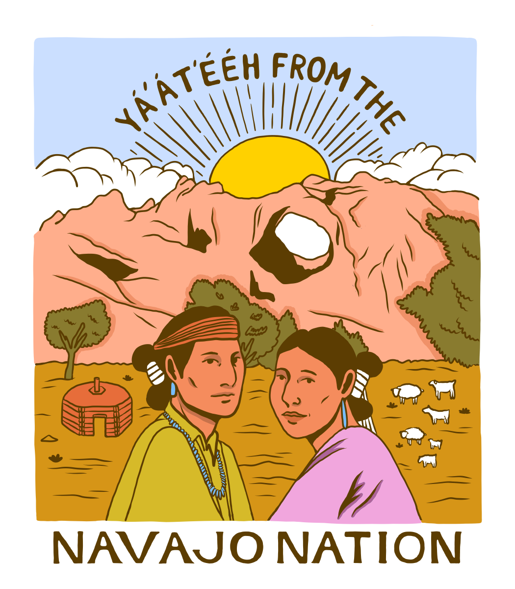 "Yáʼátʼééh from the Navajo Nation" Sticker
