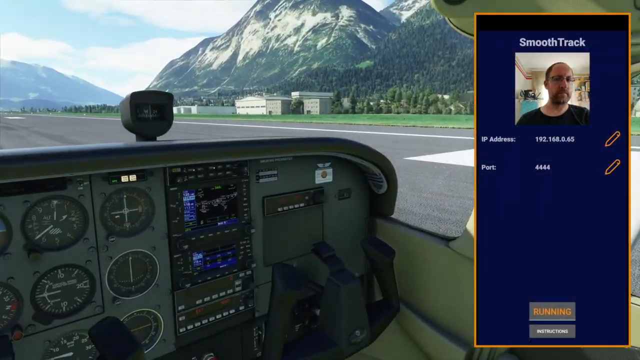 Head tracking and eye tracking in Microsoft Flight Simulator with