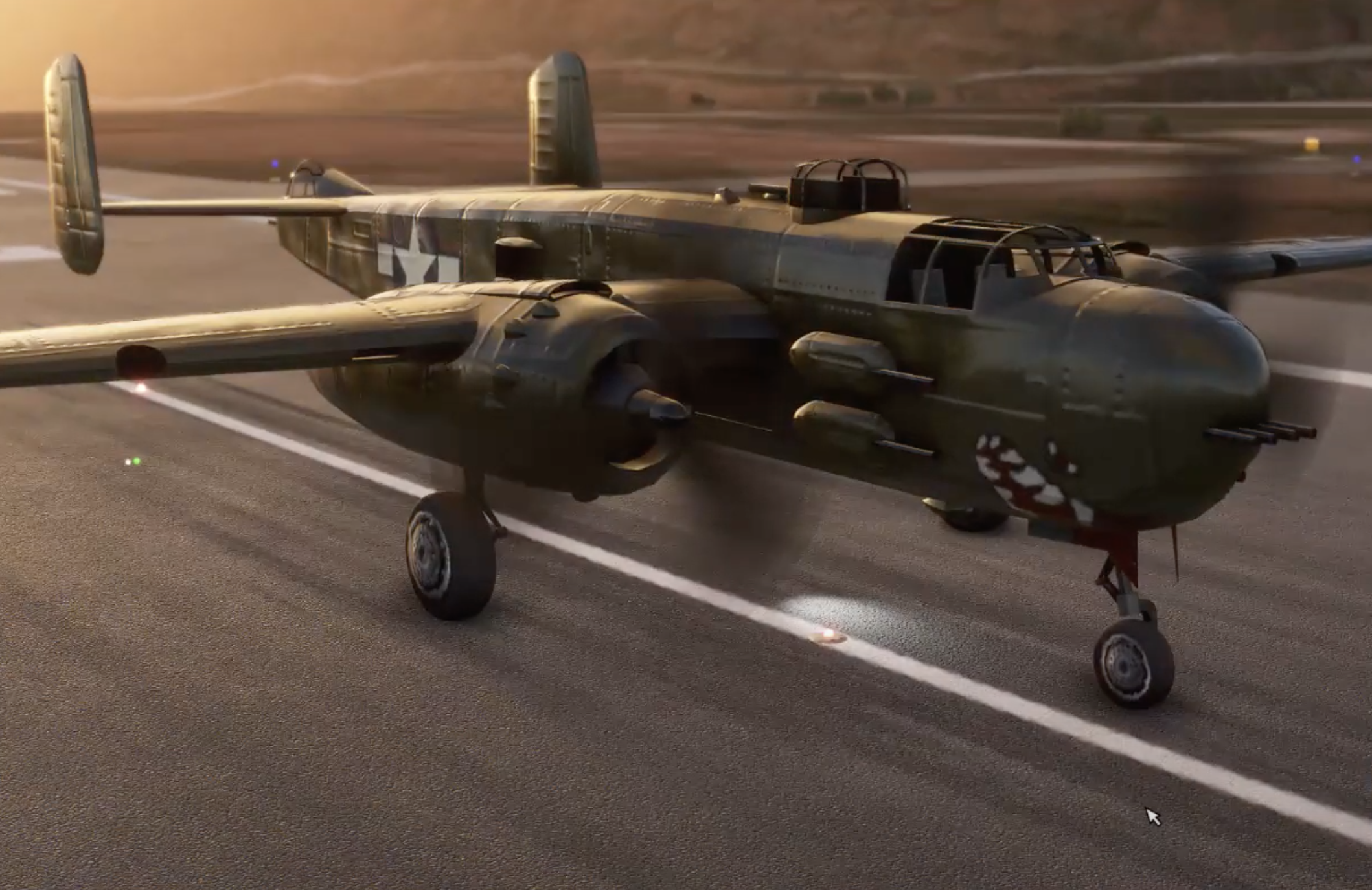 Aircraft - B25 Mitchell Bomber for Microsoft Flight Simulator