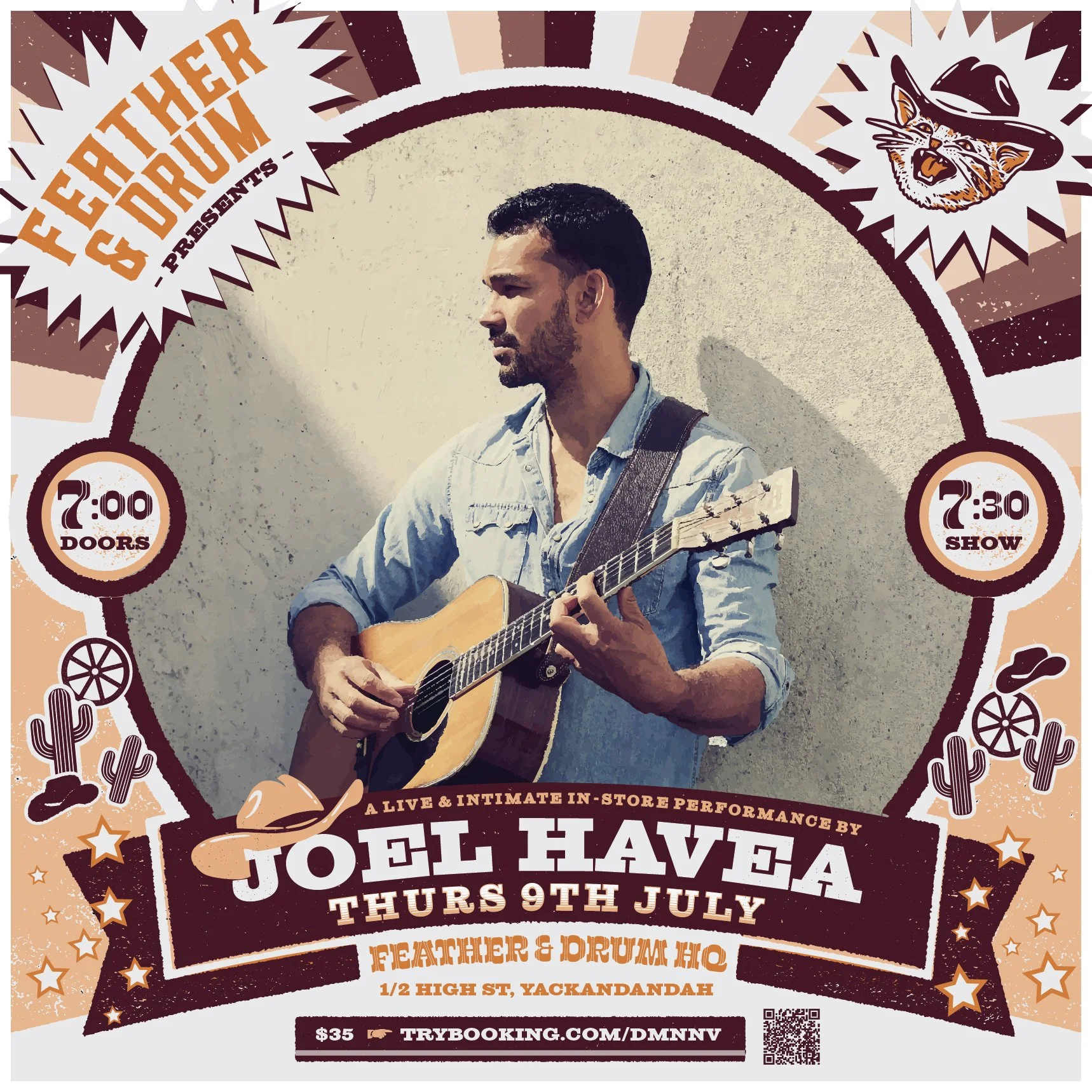 Joel Havea at Feather & Drum HQ