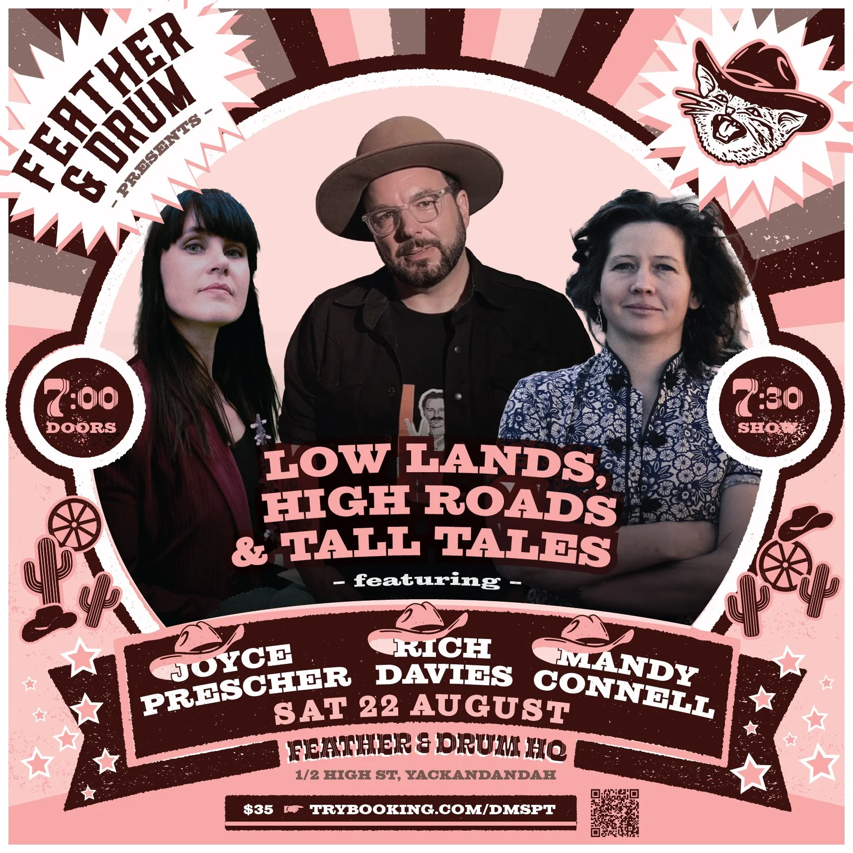 Rich Davies, Joyce Prescher and Mandy Connell at Feather & Drum HQ