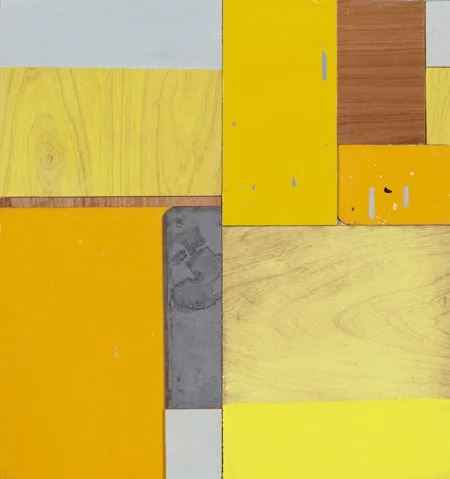 See. Bee. Three. Now We See Three (2017)
Enamel, acrylic, aluminium, plywood, and metal signs on board
60 x 55cm