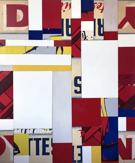 Dymocks 1879 (2017)
enamel, gloss acrylic, perspex, plywood, aluminium, masonite, and vintage sign on board
170 x 140cm