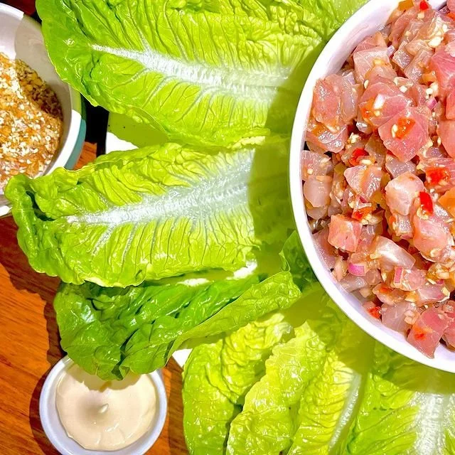 Chunky Tuna Lettuce Tacos