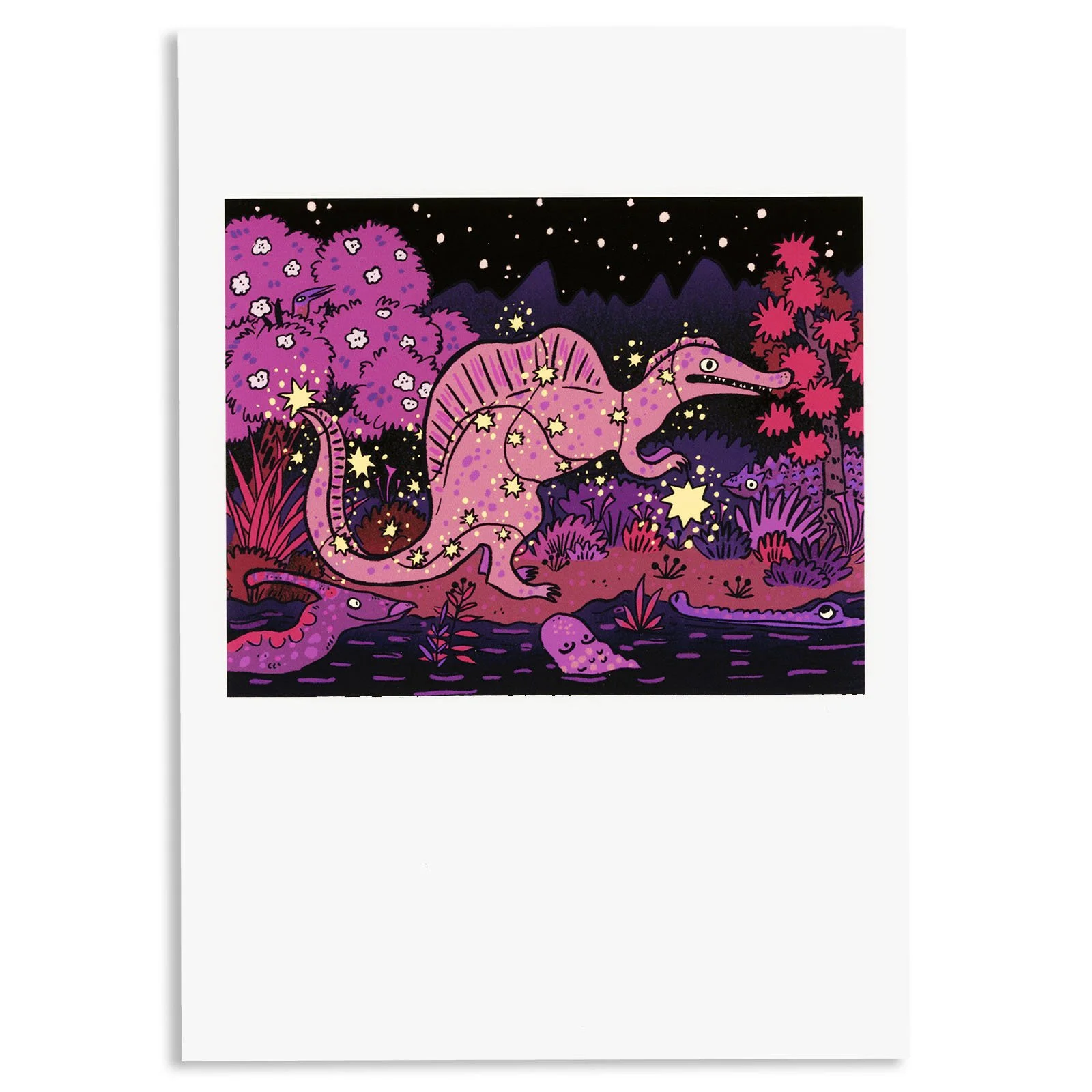 Dinos and Stars print - Spinosaurus