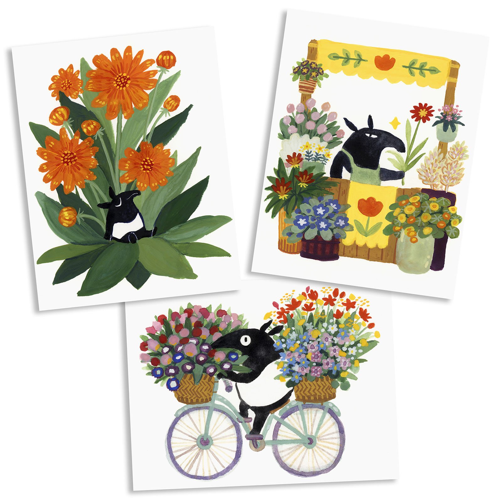 Tapir Flower Party Card Pack