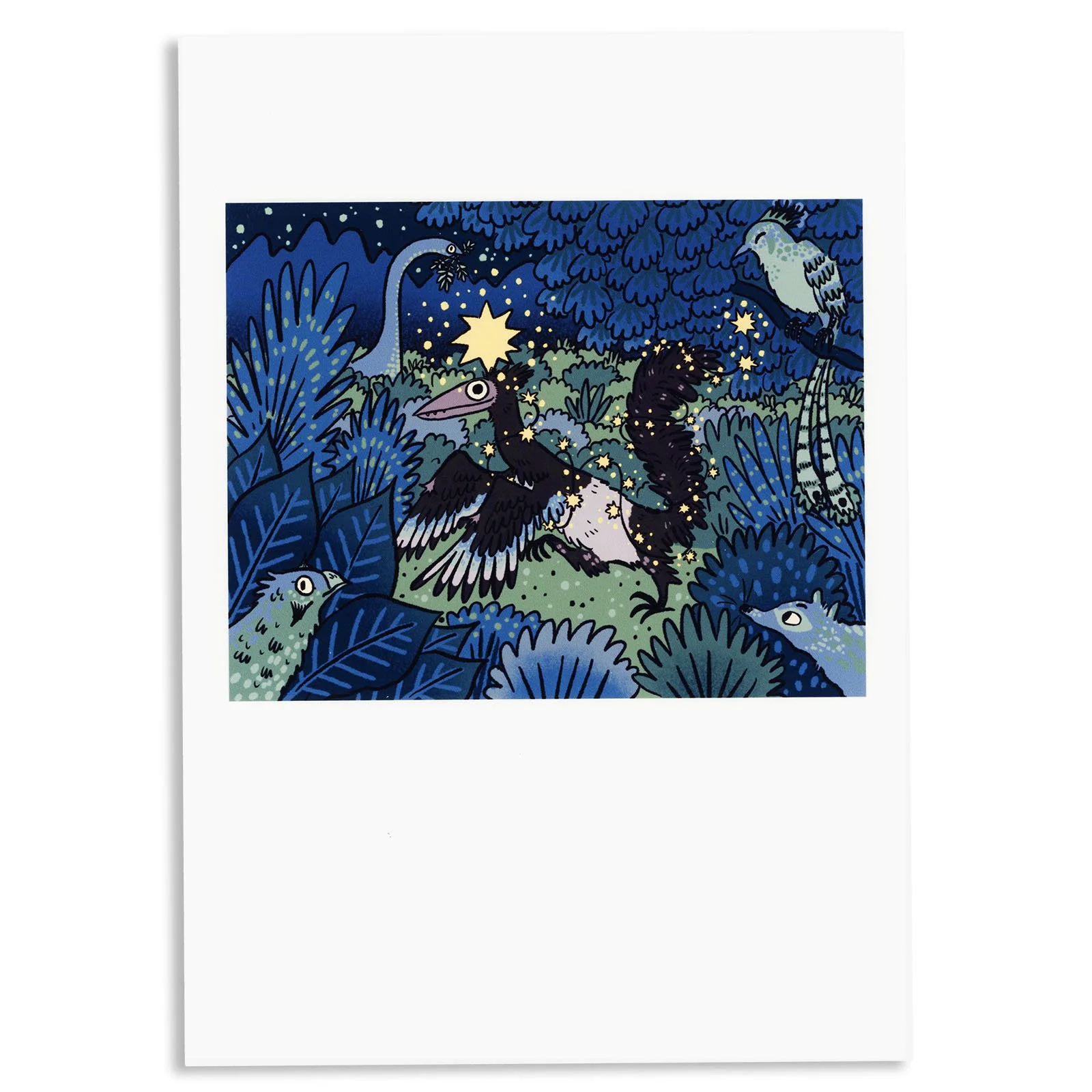 Dinos and Stars print - Archaeopteryx