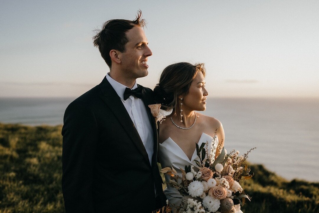 Tiff and Adam looking divine in the golden sunset light!