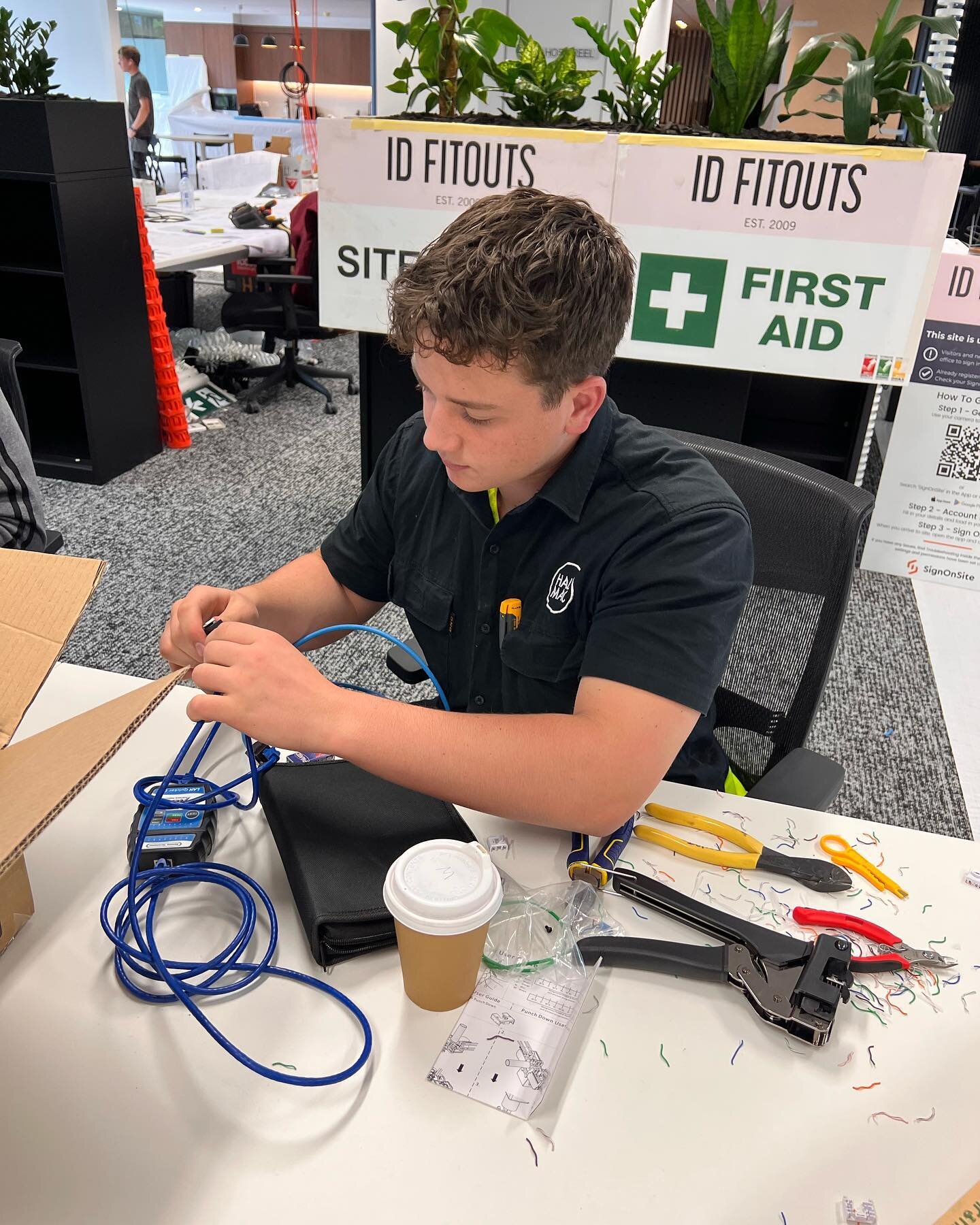 Last week we had Jesse, a current year 11 student, do a week of work experience with us. After showing his enthusiasm and hard work, along with the HALLMAC pride, he received positive commentary from senior staff on his sites, and has as a result bee