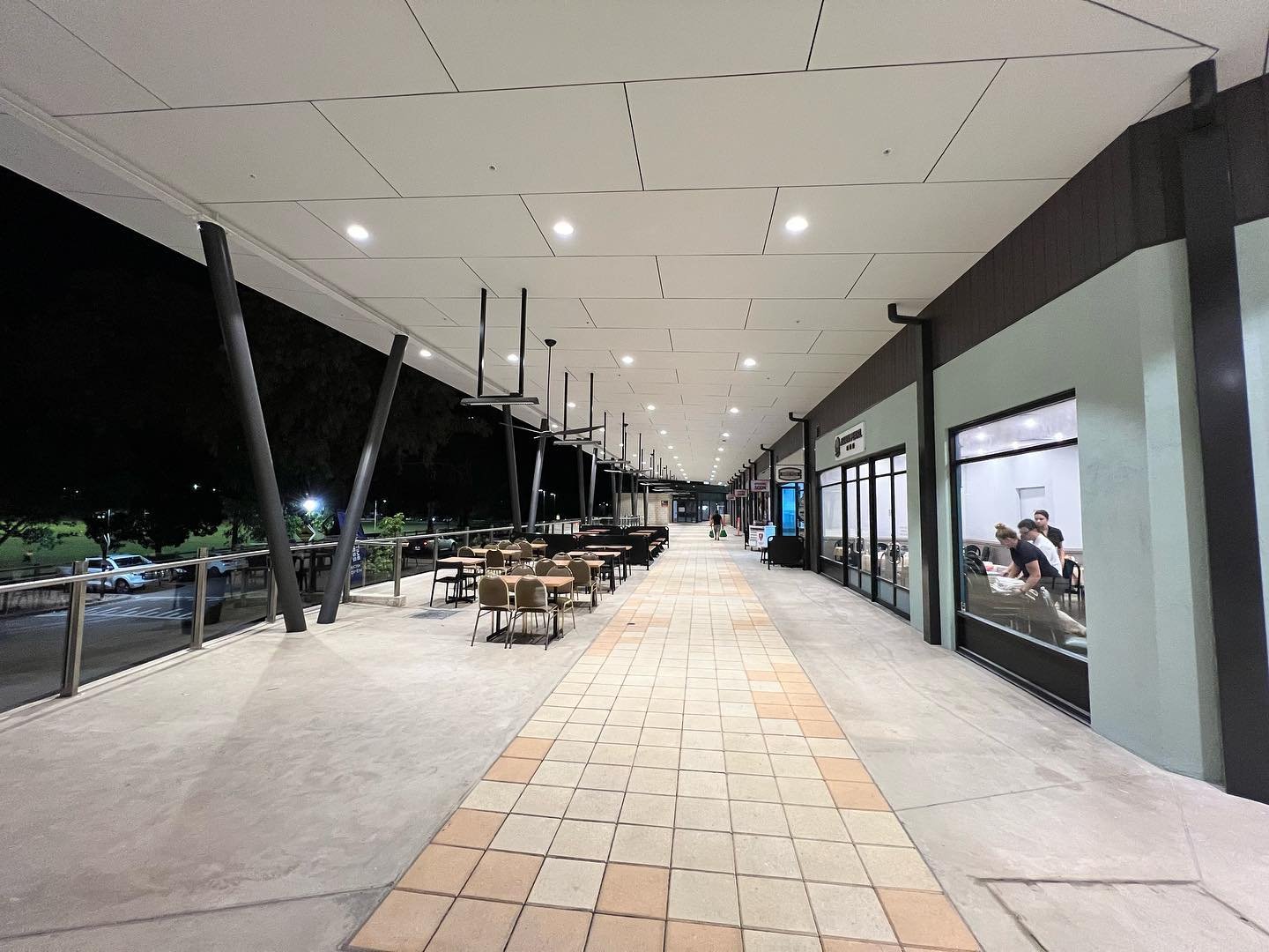 The terrace dining area in the evening at Home Co Glenmore Park is something special 🤩
&bull;
&bull;
&bull;
#hallmacelectrical #electricalcontractor #electricalprojects #sparky #skilledtrade #power #construction #electricalapprentice #electriciansli