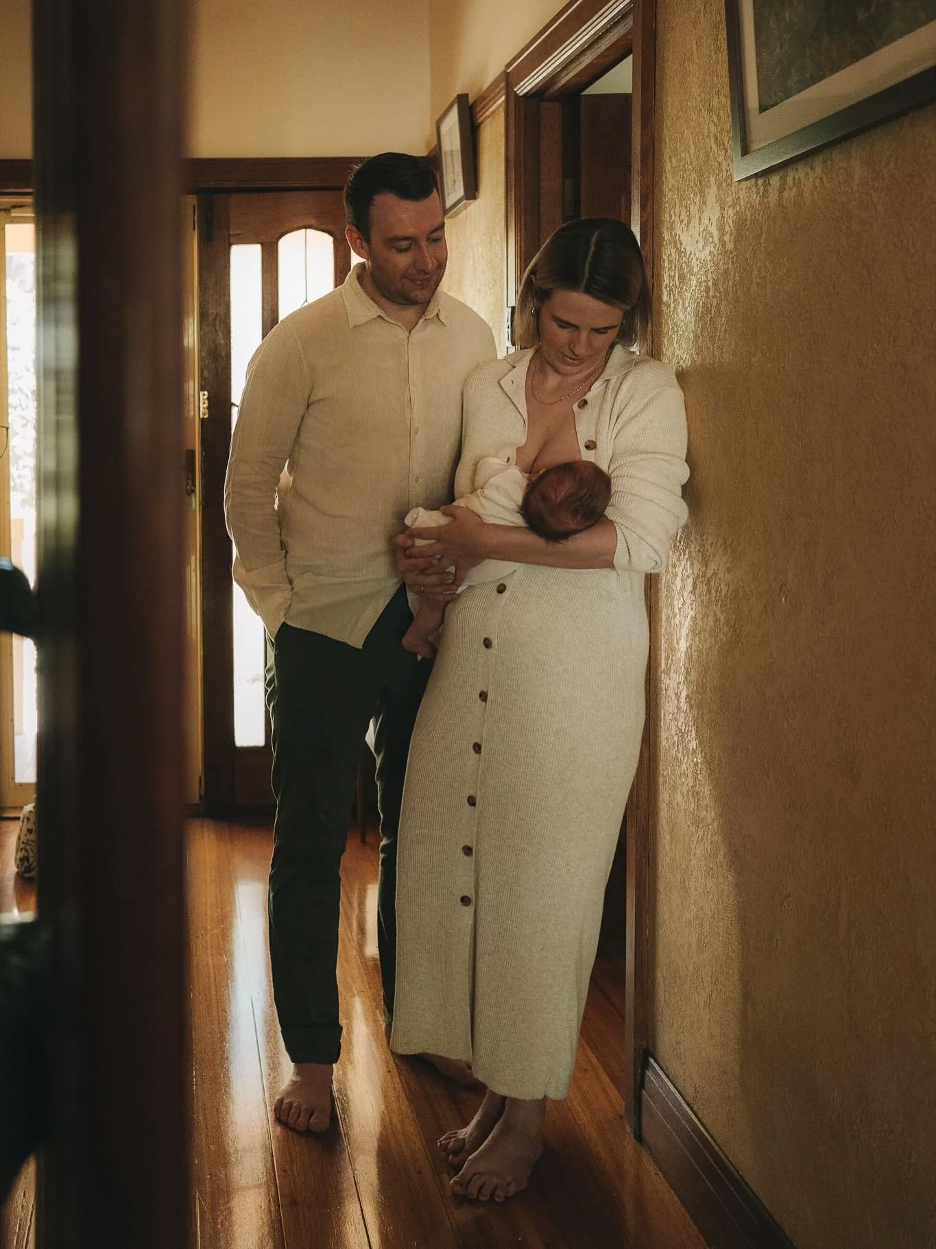 Newborn at-home session with me. 
As soon as I walked into this home I saw a beautiful antique chair against a yellow wall and thought - &lsquo;that&rsquo;s where we&rsquo;ll start&rsquo; . 
We then we moved into the bedroom, stood by the window with