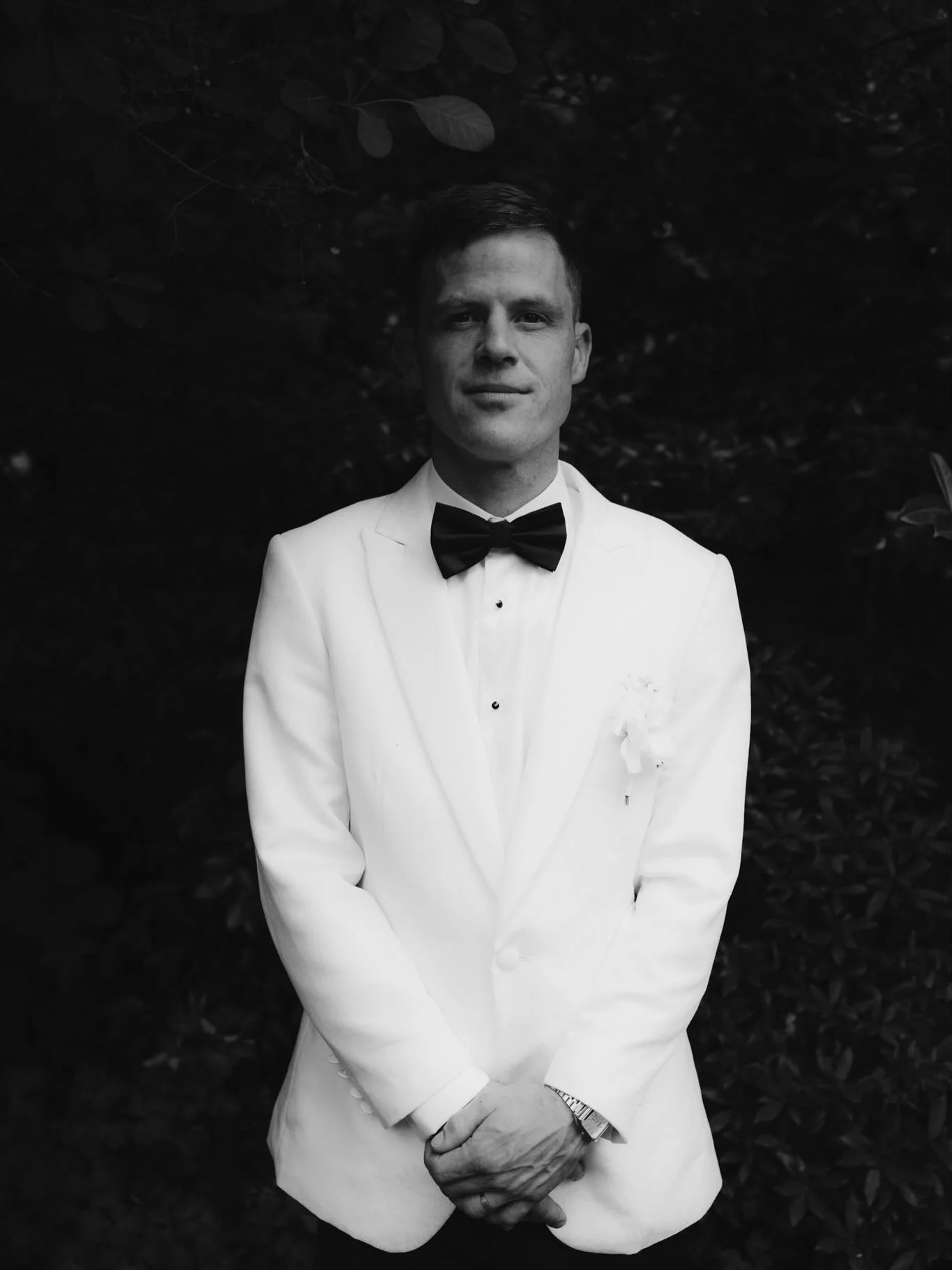 A quiet moment for the groom. Calm, present and very much part of the magic. More to come.