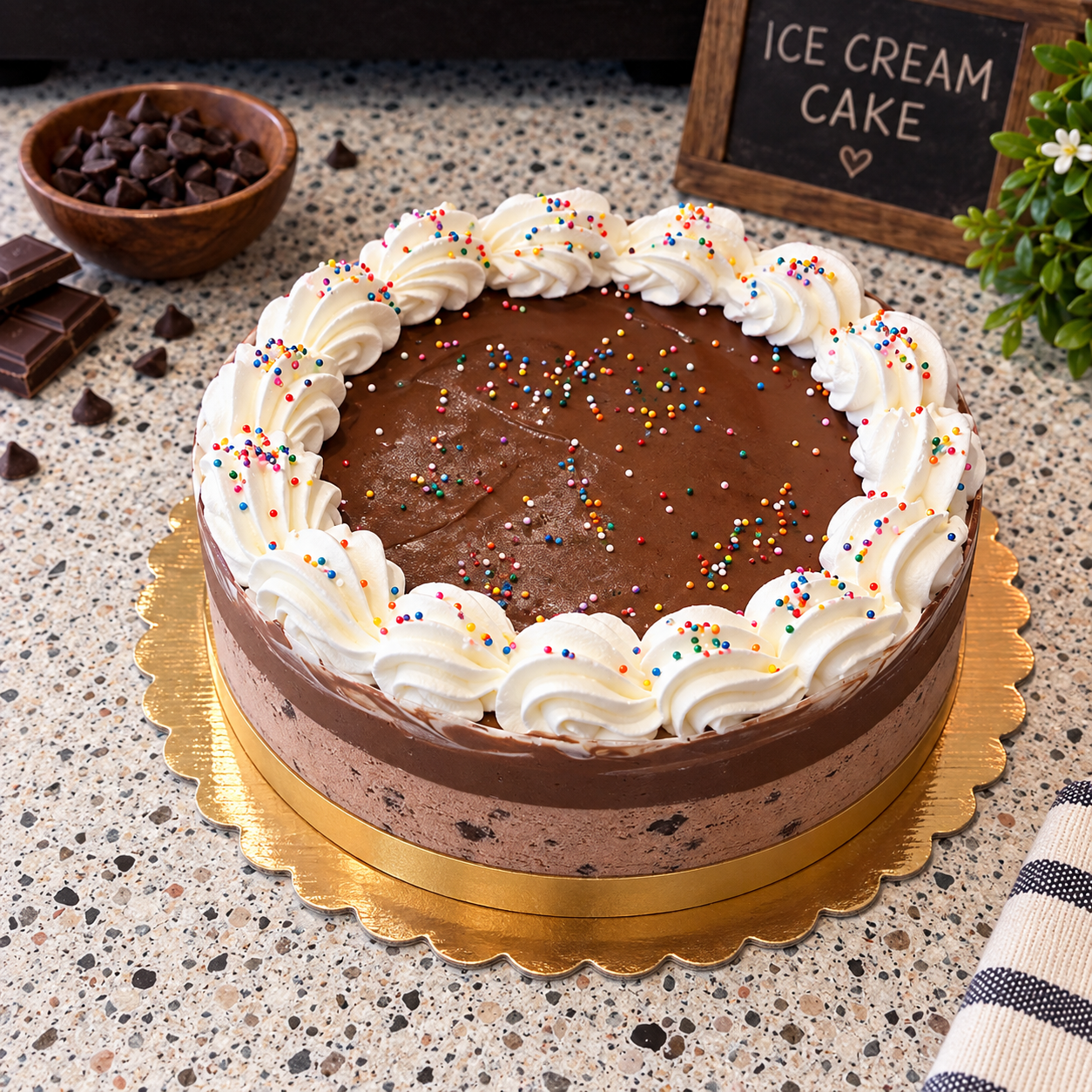 8'' Chocolate Ice Cream Cake