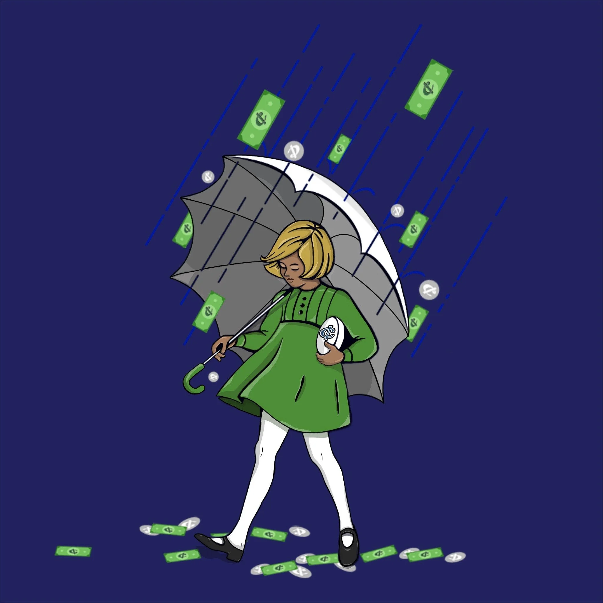Morton Salt inspired digital drawing.