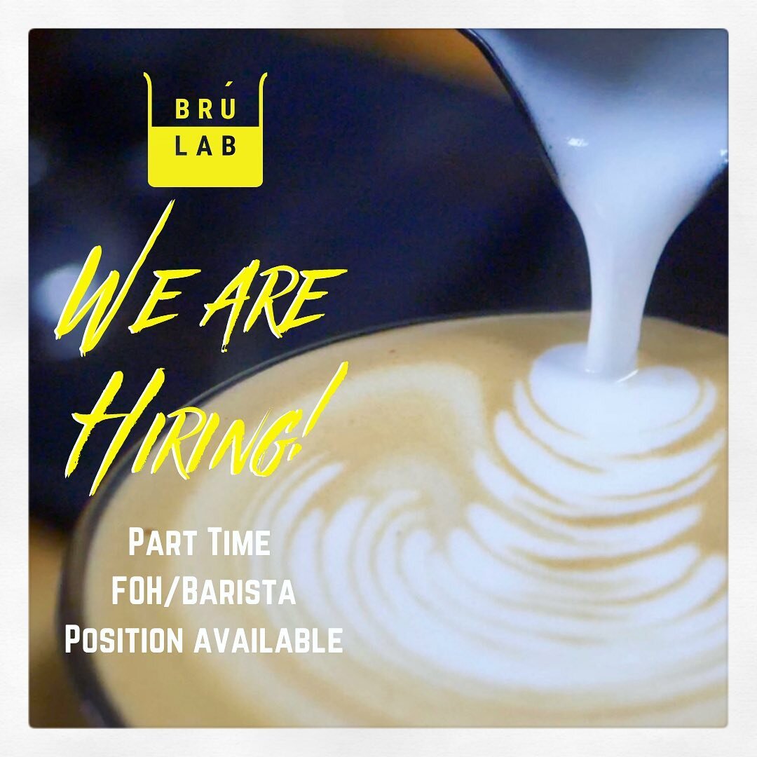 Part-time Barista // we&rsquo;re looking for someone to work front of house, weekends and maybe a day or two during the week depending on availability - Experience in a similar coffee role is essential, the ability to have a good chat &amp; a laugh a