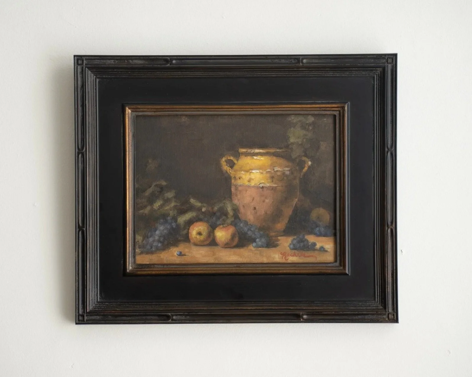 RACHELE NYSSEN  Ochre Jar Still Life  Study - Oil on panel 9 x 12 inches $750