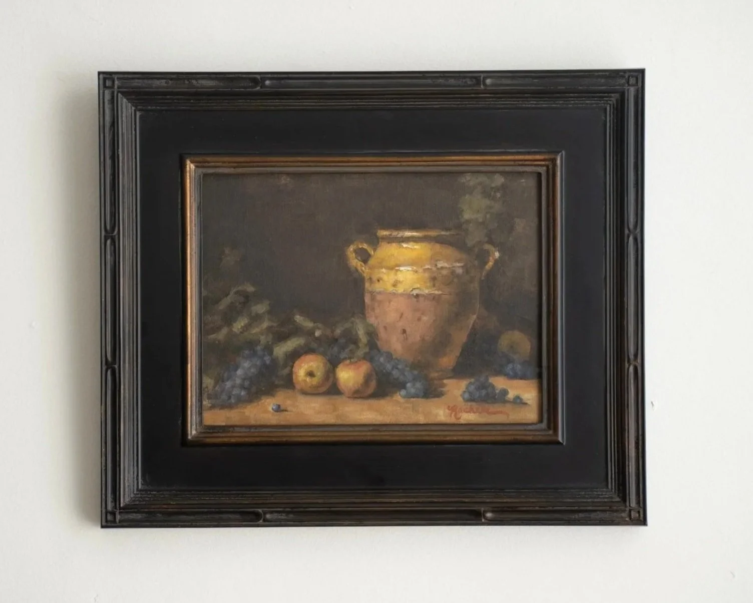 RACHELE NYSSEN  Ochre Jar Still Life  Study - Oil on panel 9 x 12 inches $750