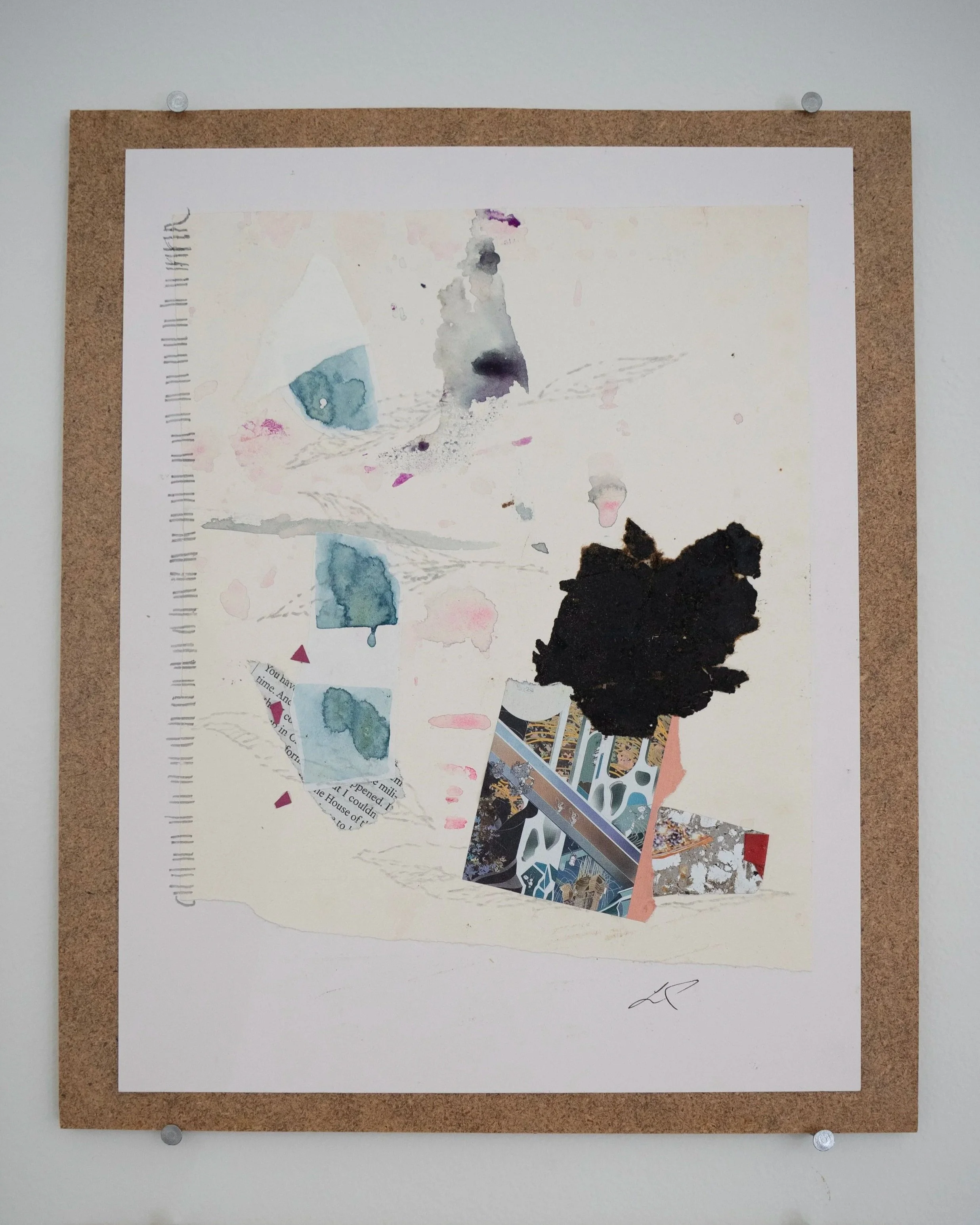 ROBERTA WAHL  Is This Collateral  Collage 11 x 8.5 inches 12 x 10 inches mounted +/- $150