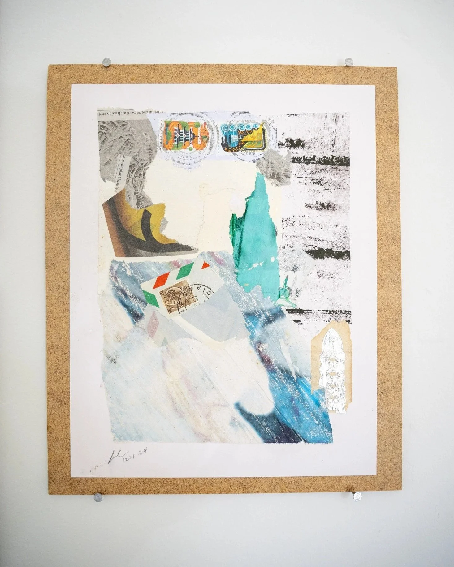 ROBERTA WAHL  Feels Good to Make  Collage 11 x 8.5 inches 12 x 10 inches mounted +/- $200