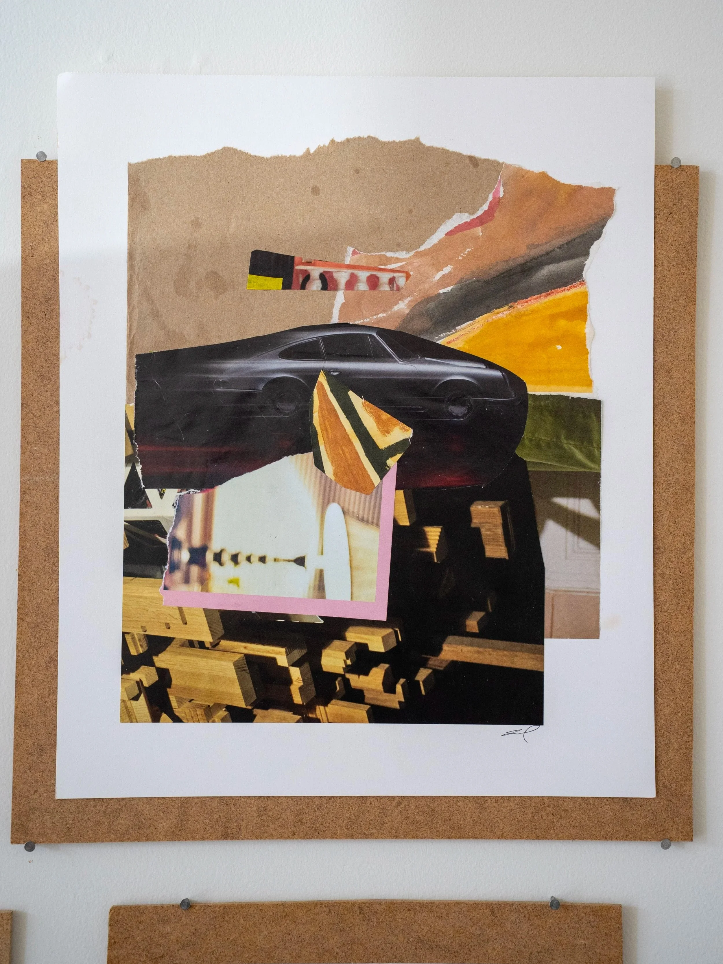 ROBERTA WAHL  Buckle Up  Collage 17 x 14 inches $150