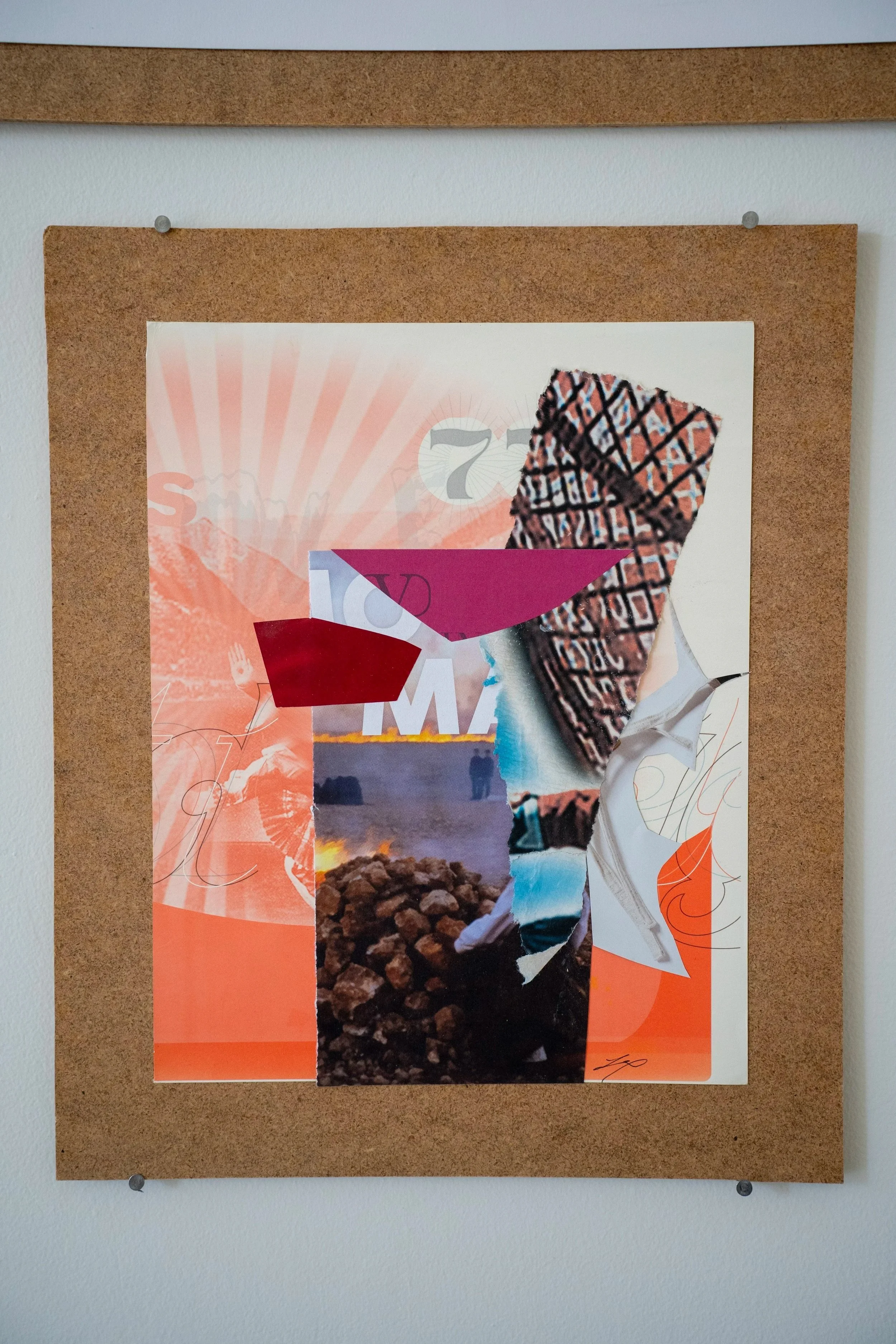 ROBERTA WAHL  Dance Graphic  Collage 11.5 x 9 inches 14.5 x 12 inches mounted +/- $150