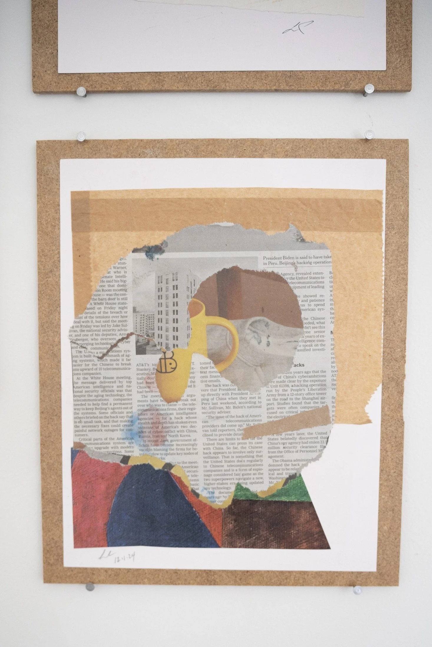 ROBERTA WAHL  Horton Heard  Collage 11 x 8.5 inches 12 x 10 inches mounted +/- $150