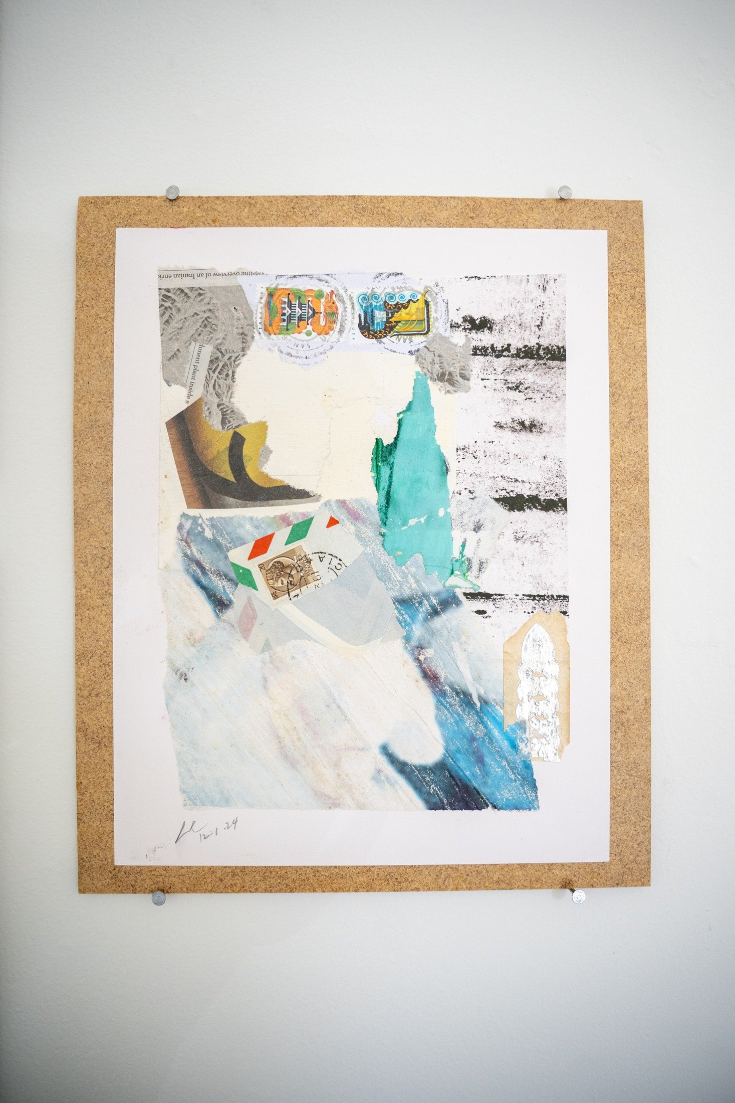 ROBERTA WAHL  Feels Good to Make  Collage 11 x 8.5 inches 12 x 10 inches mounted +/- $200