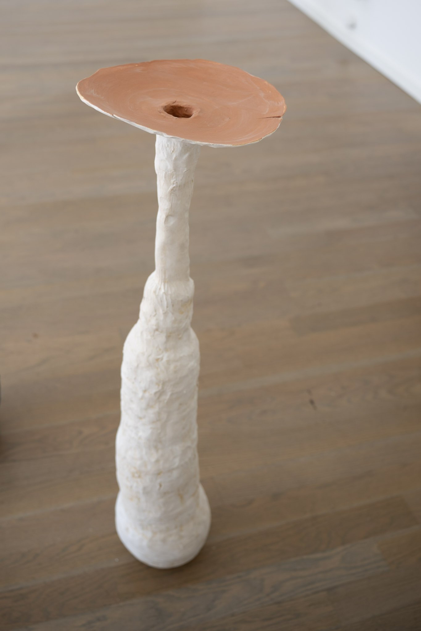 ANNA-ISABELLE BRUEY-SEDANO  Les sœurs — sculpture 3, 2026  White engobe, terracotta engobe, ceramics 41.5 x 13 x 13 inches $2,500