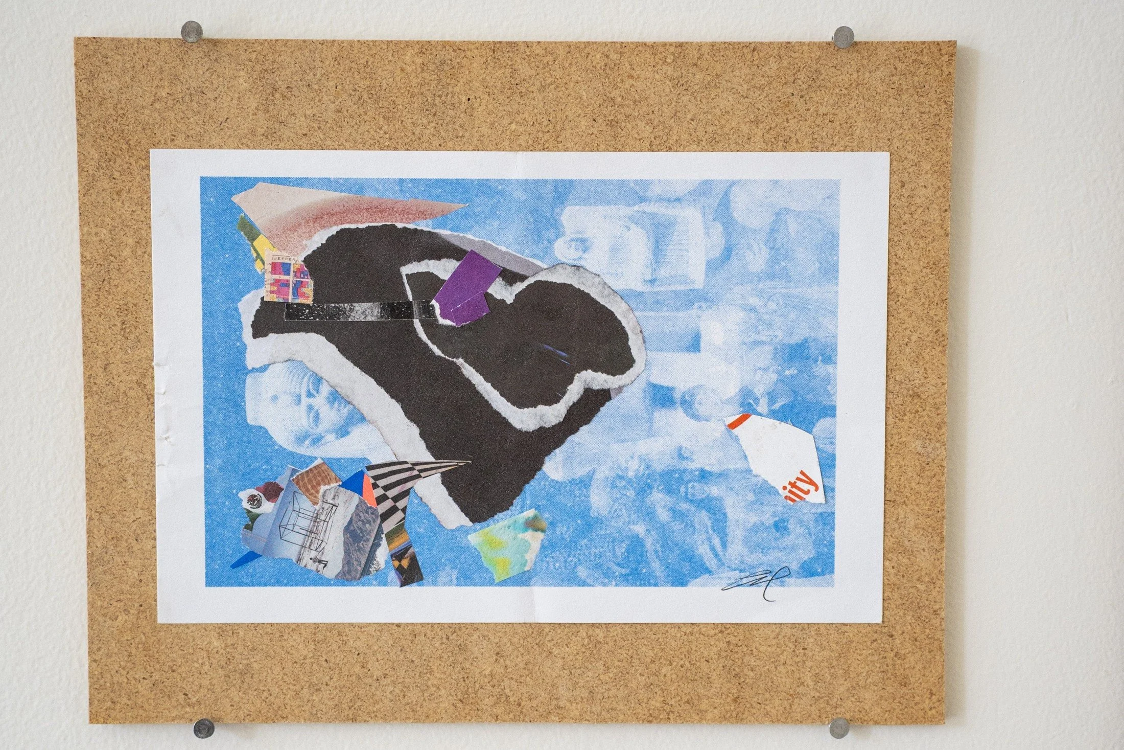 ROBERTA WAHL  Doubt  Collage 5.5 x 8.5 inches 8 x 10 inches mounted +/- $120