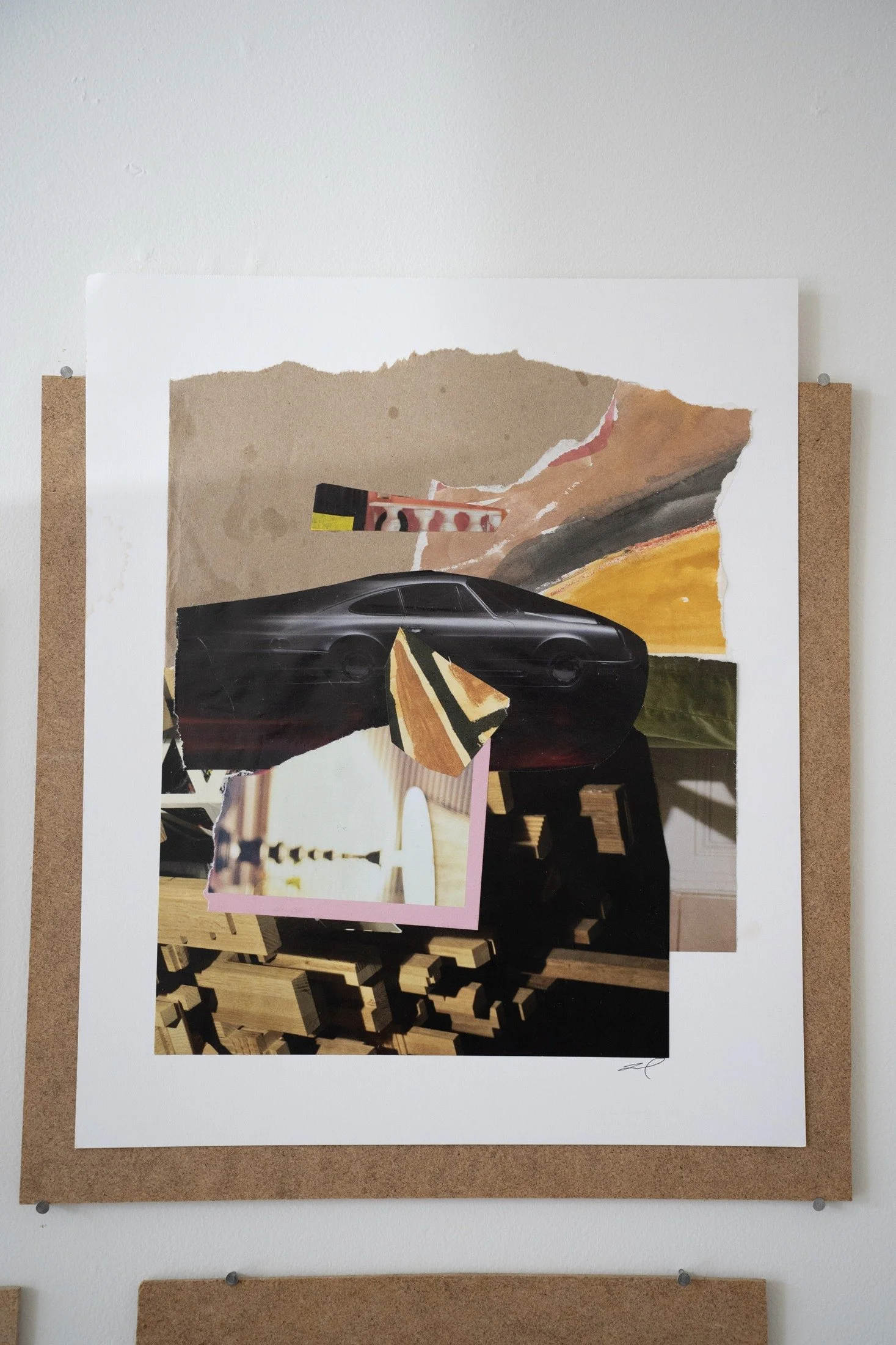 ROBERTA WAHL  Buckle Up  Collage 17 x 14 inches $150