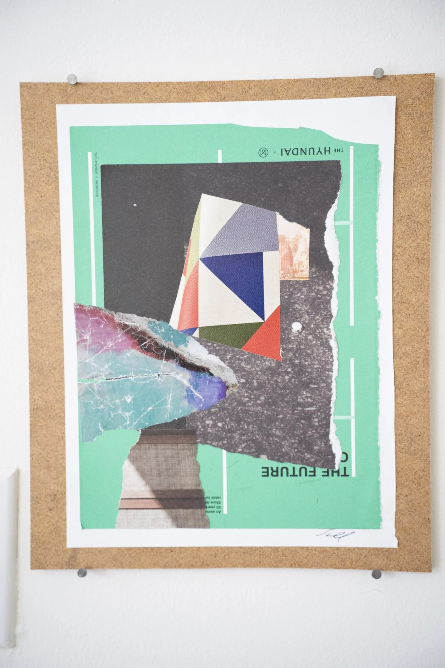 ROBERTA WAHL  Low Tide  Collage 11 x 8.5 inches 12 x 10 inches mounted +/- $250