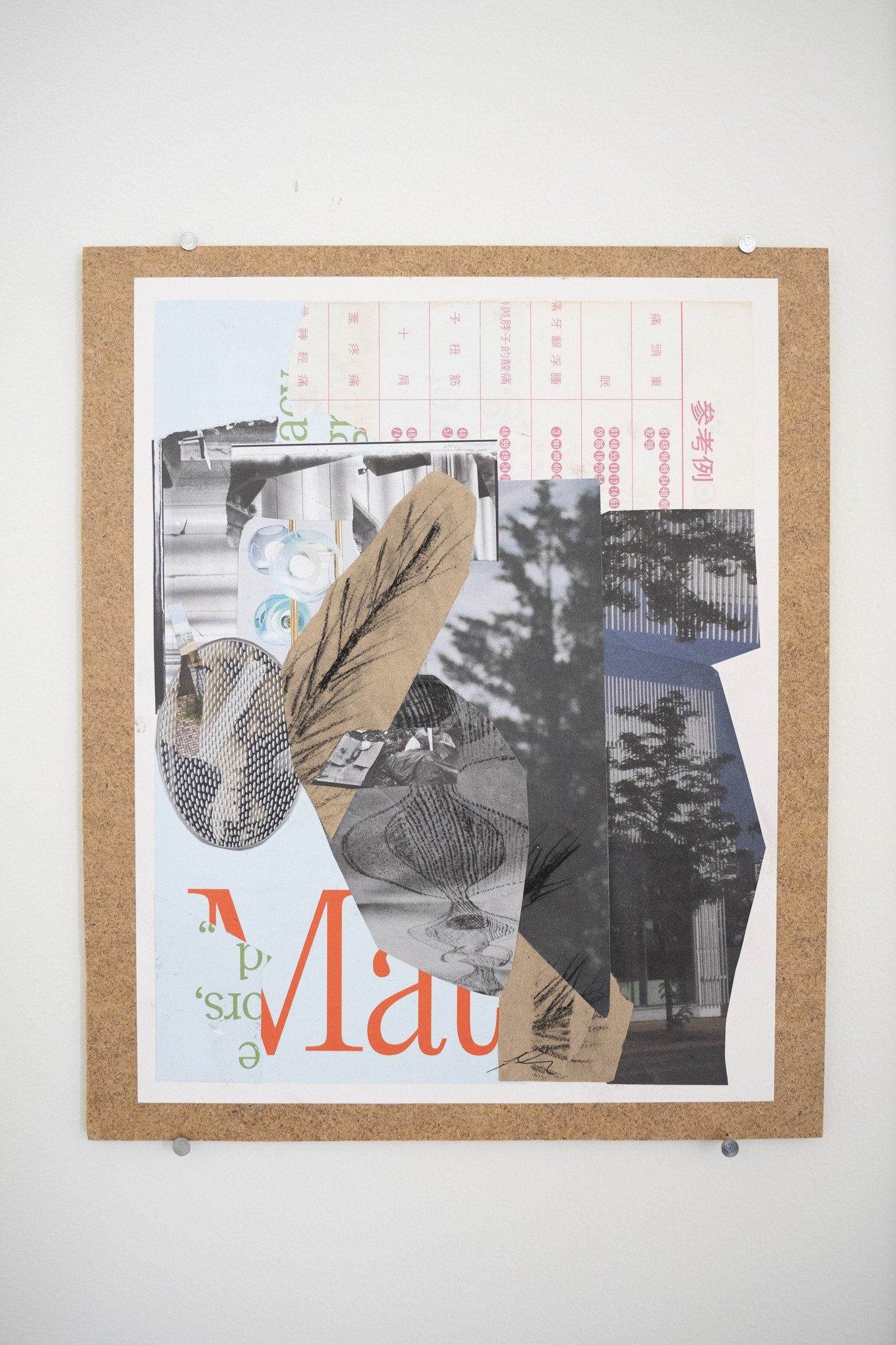 ROBERTA WAHL  Slow Burn  Collage 11 x 8.5 inches 12 x 10 inches mounted +/- $150