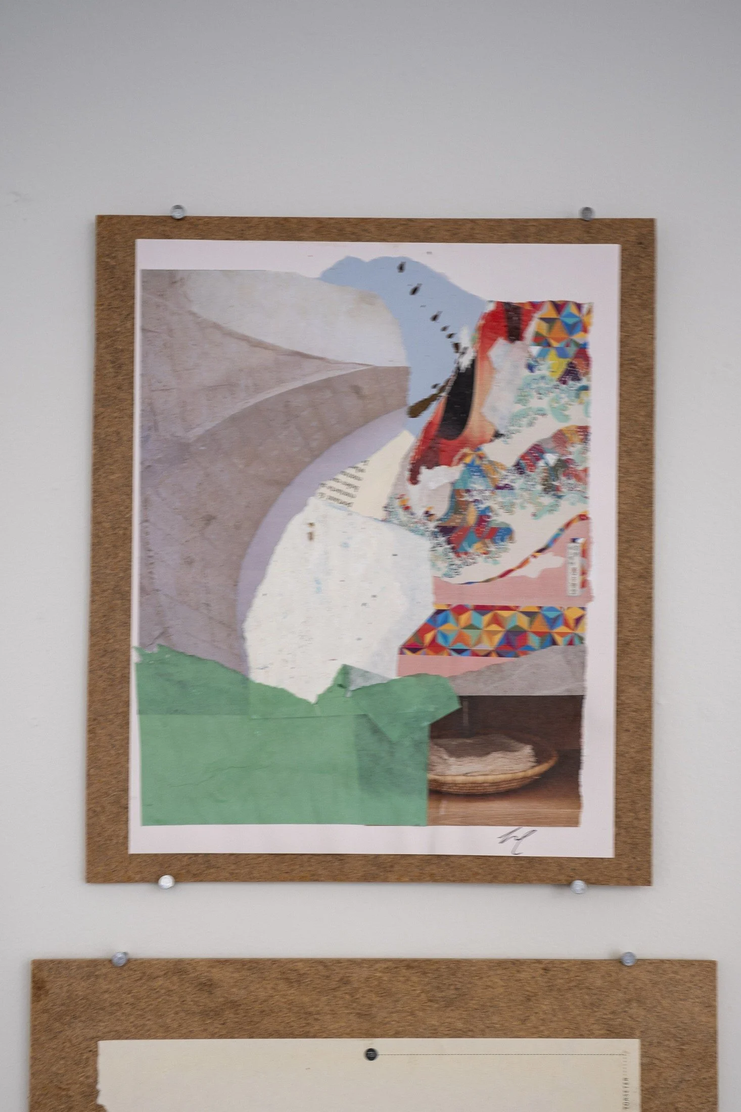 ROBERTA WAHL  Stone Flow  Collage 11 x 8.5 inches 12 x 10 inches mounted +/- $250