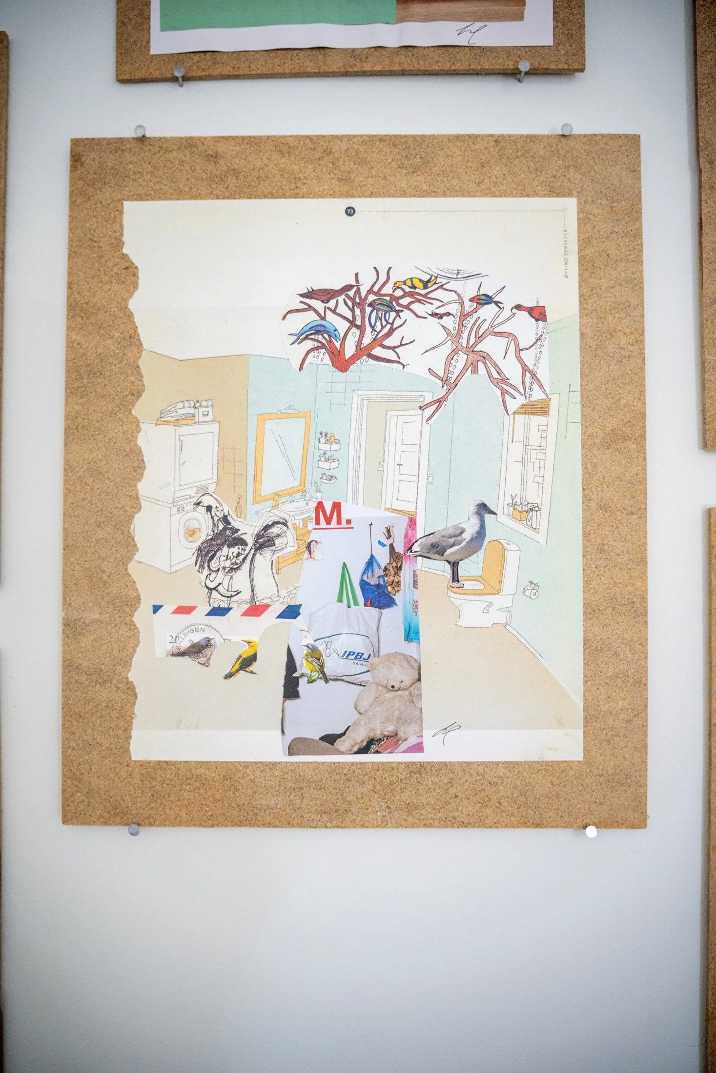 ROBERTA WAHL  Shared Intimacies  Collage 11.5 x 9.5 inches 12 x 10 inches mounted +/- $200