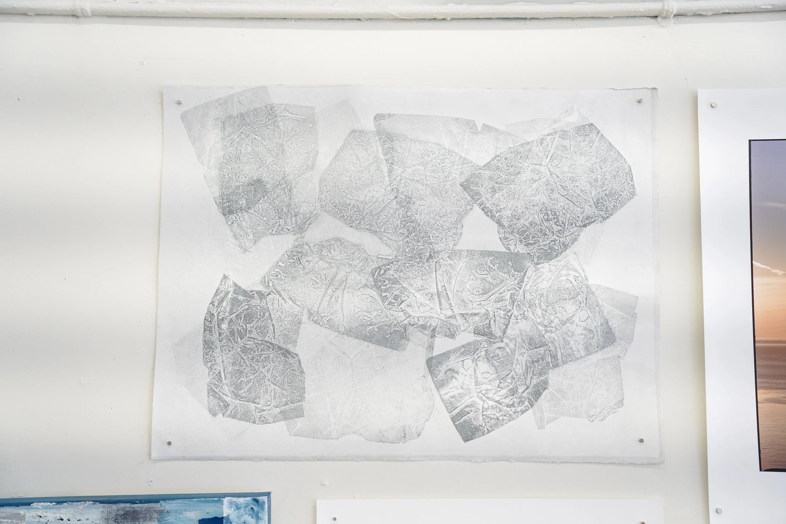 SARAH MCCARTHY GRIMM 
 Greying Search , 2024 
Soy monotype on paper 
22.5 x 30 inches