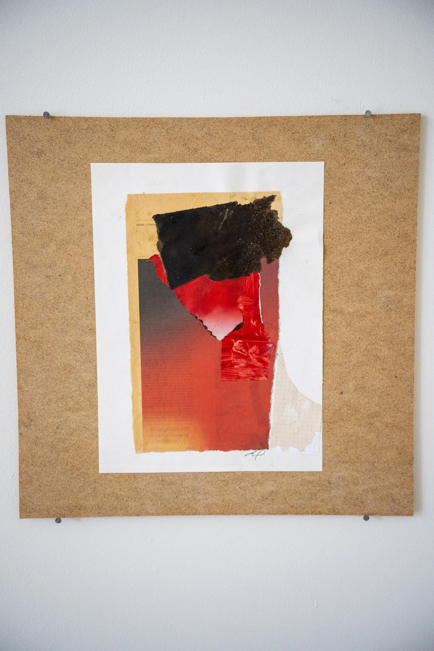 ROBERTA WAHL  Fade  Collage 14 x 11 inches 16 x 16 inches mounted +/- $120