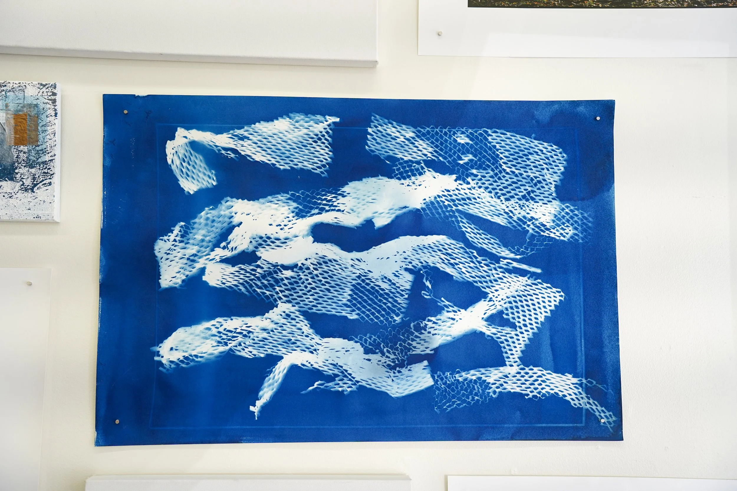SARAH MCCARTHY GRIMM 
 Repurpose , 2024 
Cyanotype on paper 
20 x 30 inches