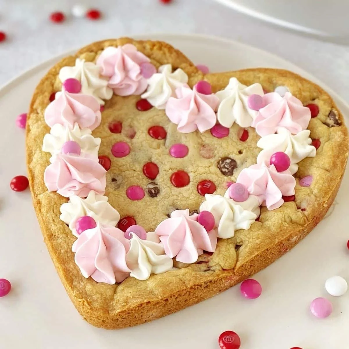 Heart-Shaped Cookie Cake