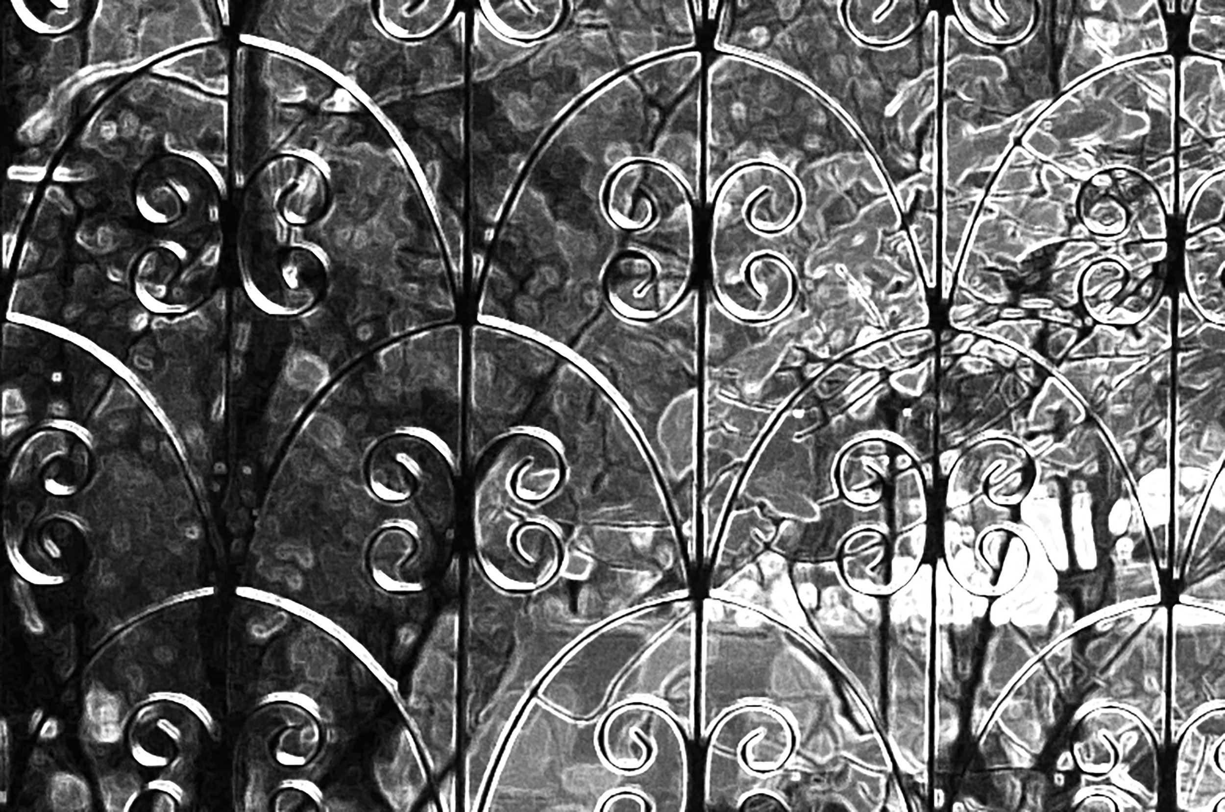 Window view - ironwork detail B&W - Silver Efex Fuji Neopan ACROS.jpg