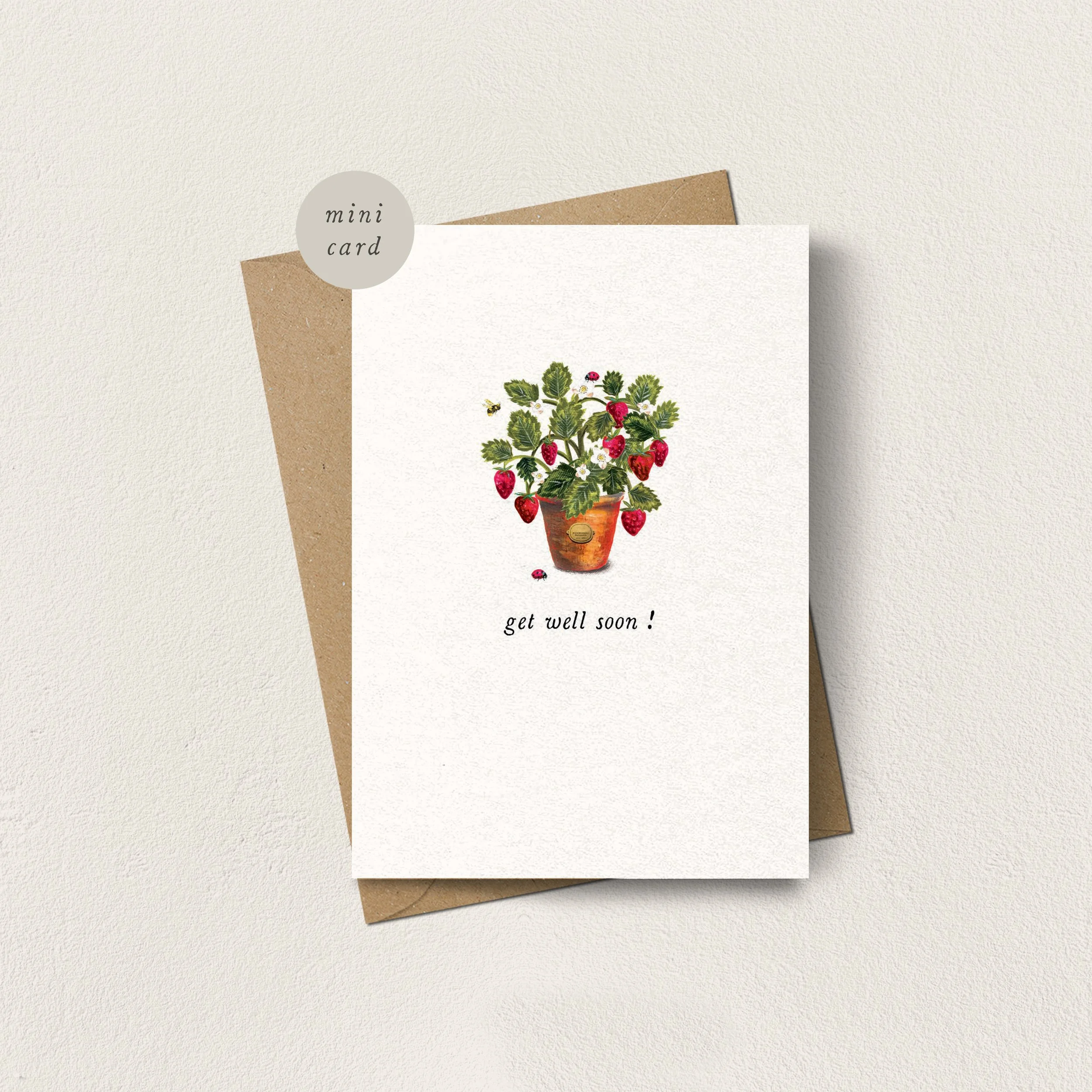 Mini Card Strawberries Get Well Soon