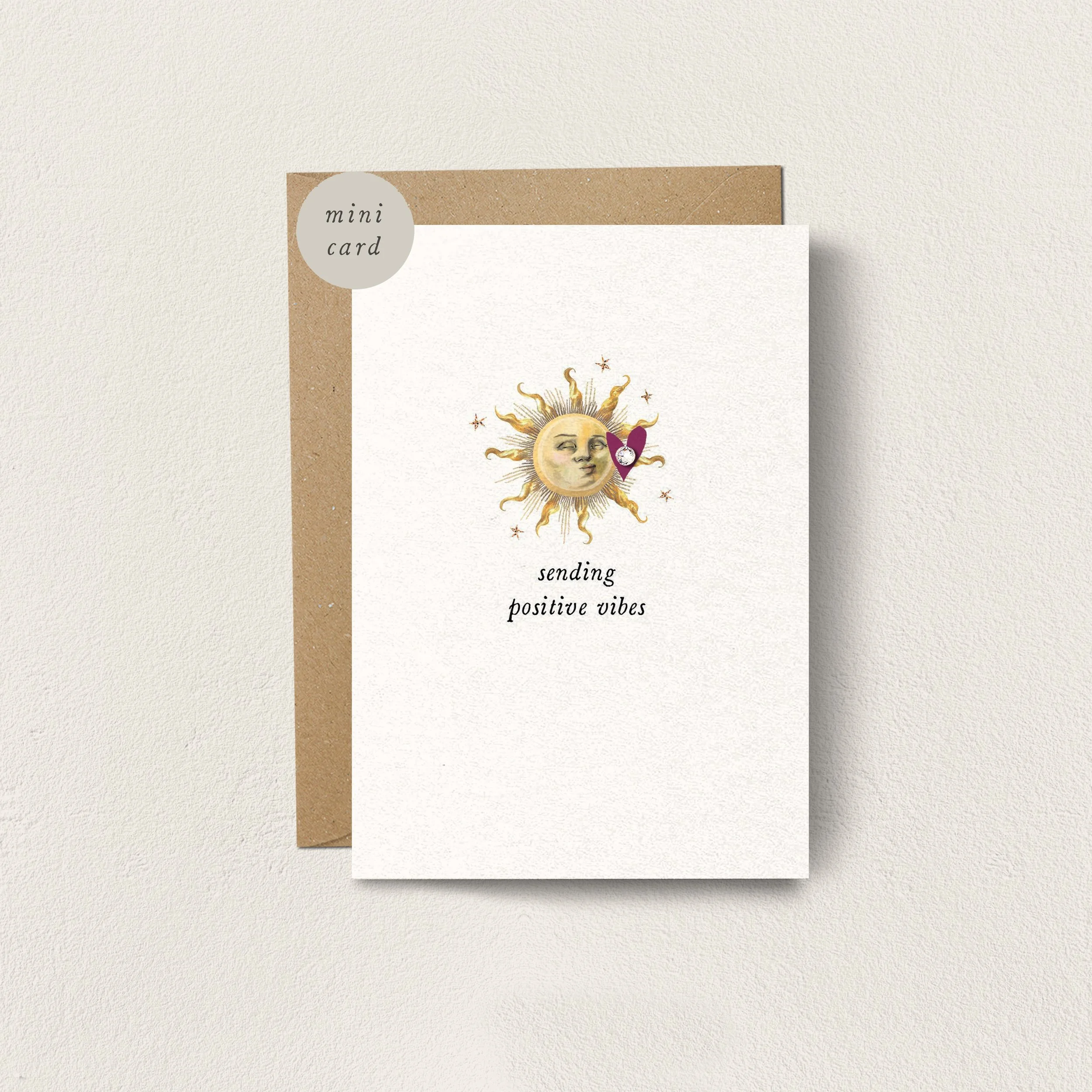 Mini Card Sun Sending Positive Vibes