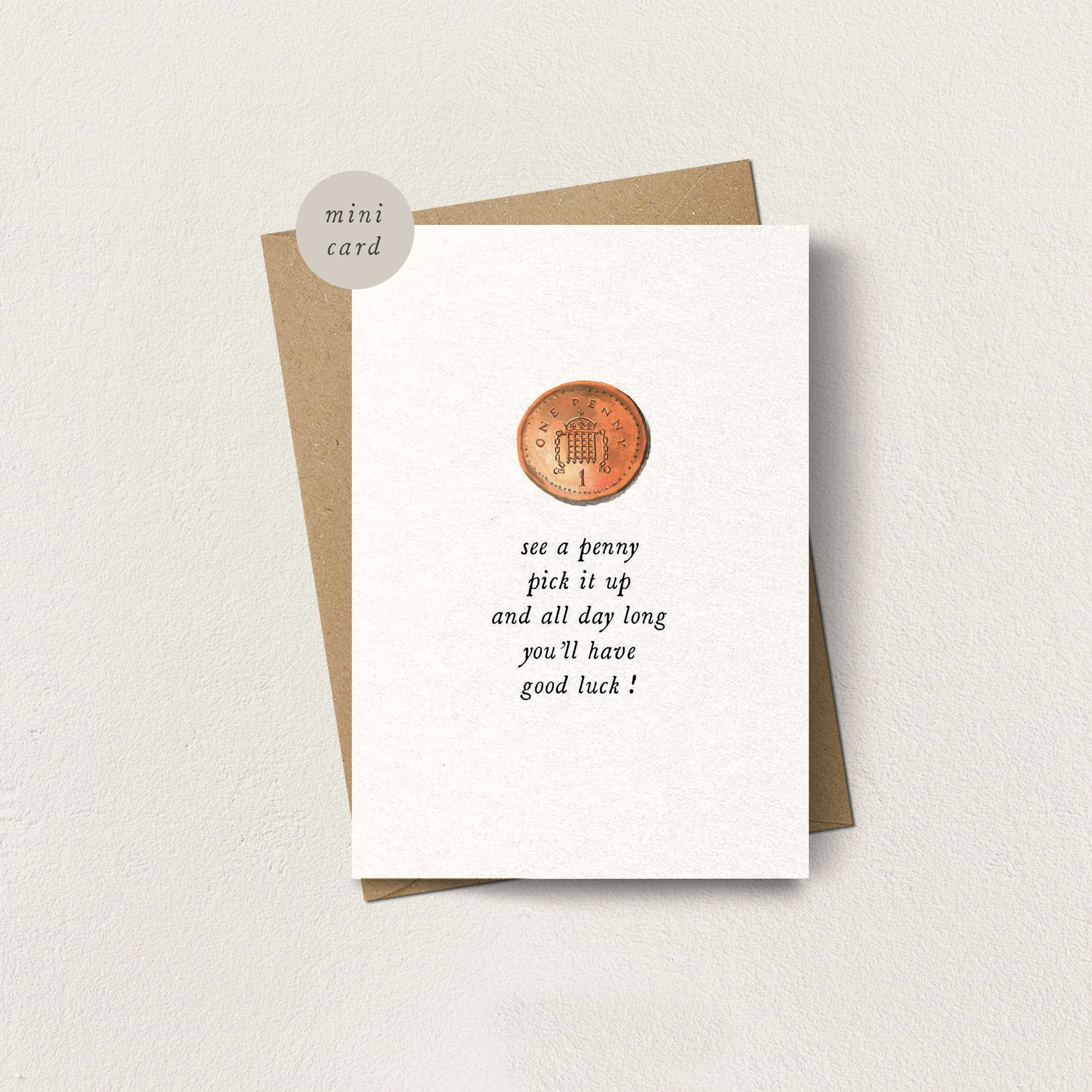 Mini Card Penny Good Luck