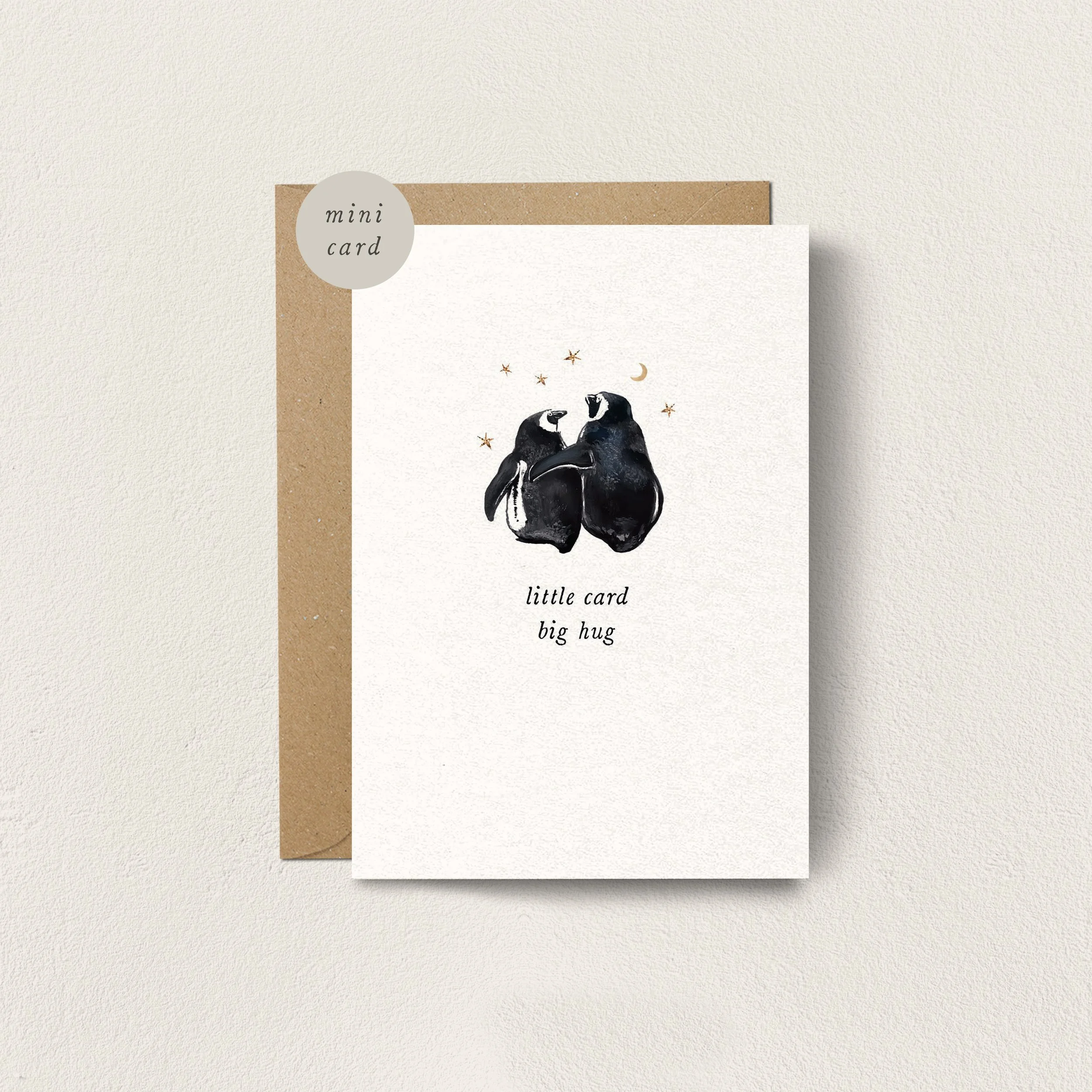 Mini Card Big Hug Penguins