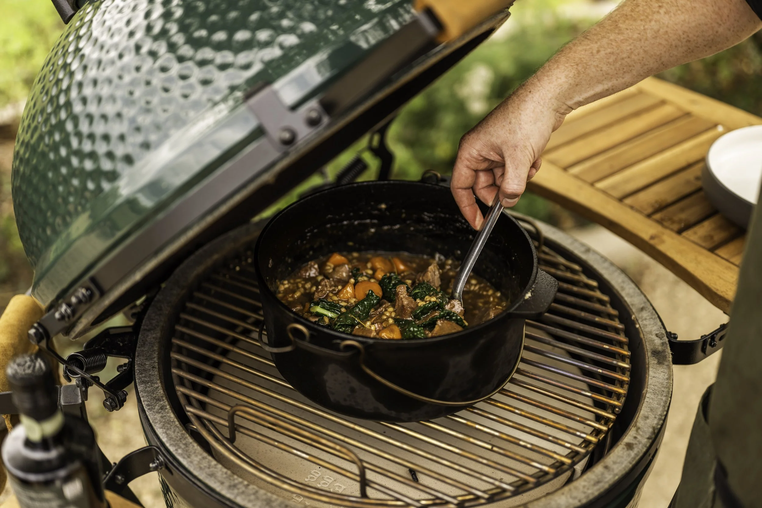 Cooking on Large EGG with Dual Zone Kit.jpg