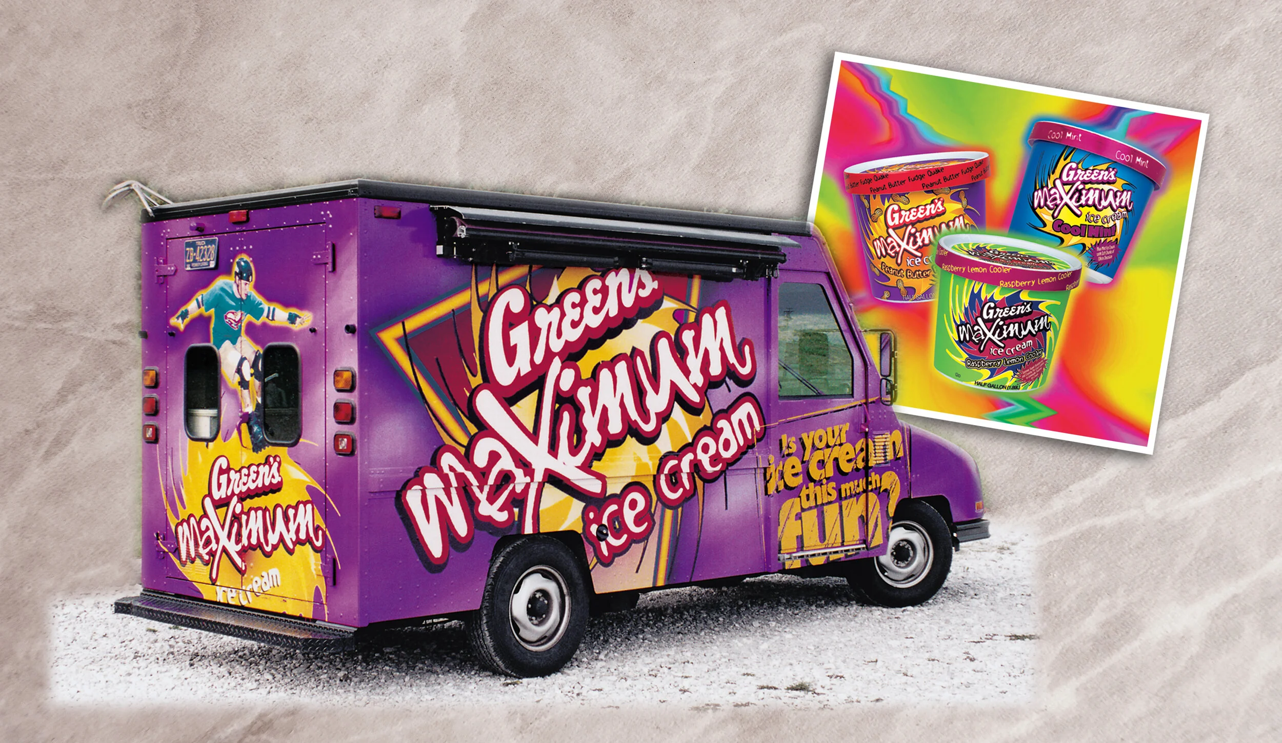 Green's Maximum Ice Cream Packaging & Promo Vehicle