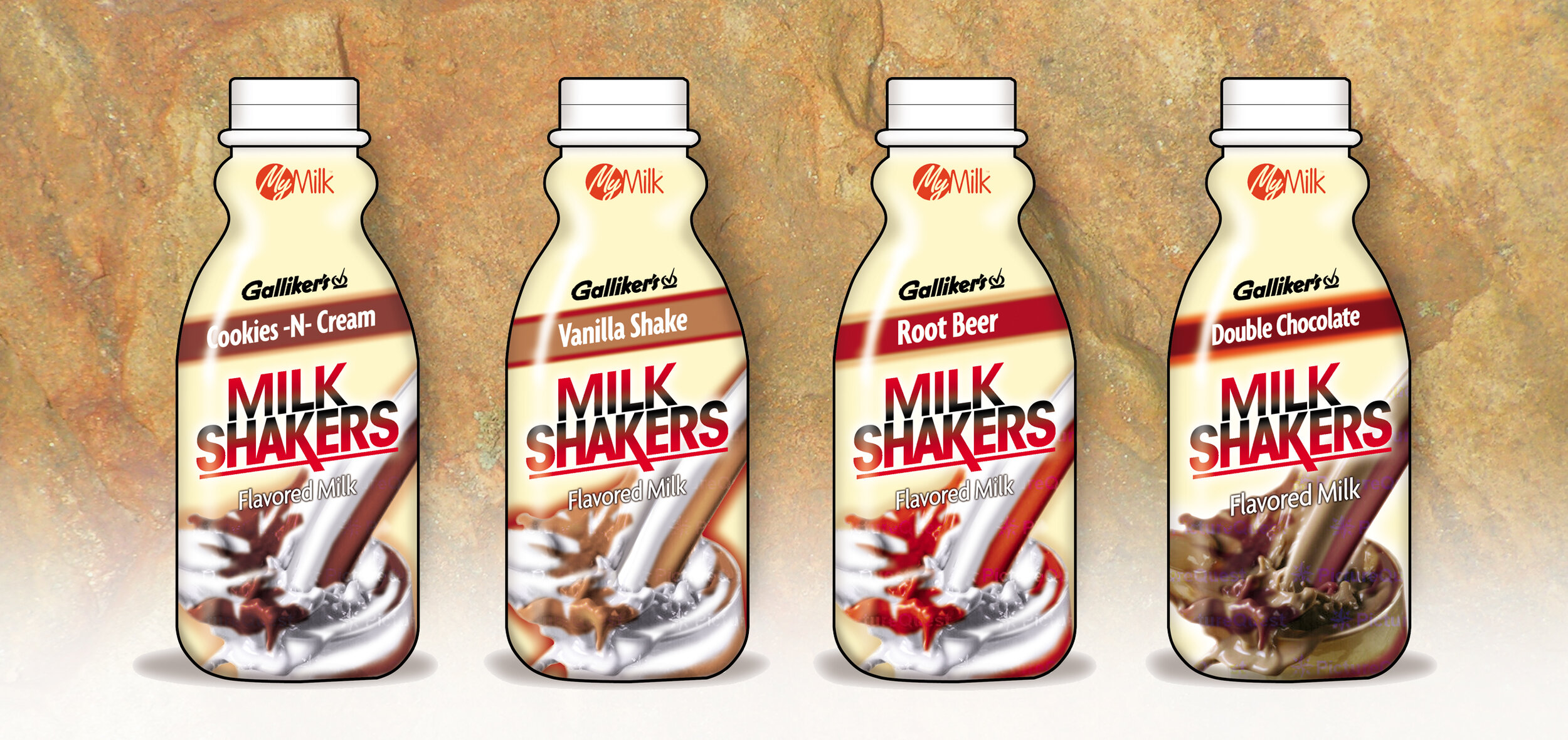 Gallikers Milk Shakers Packaging Design