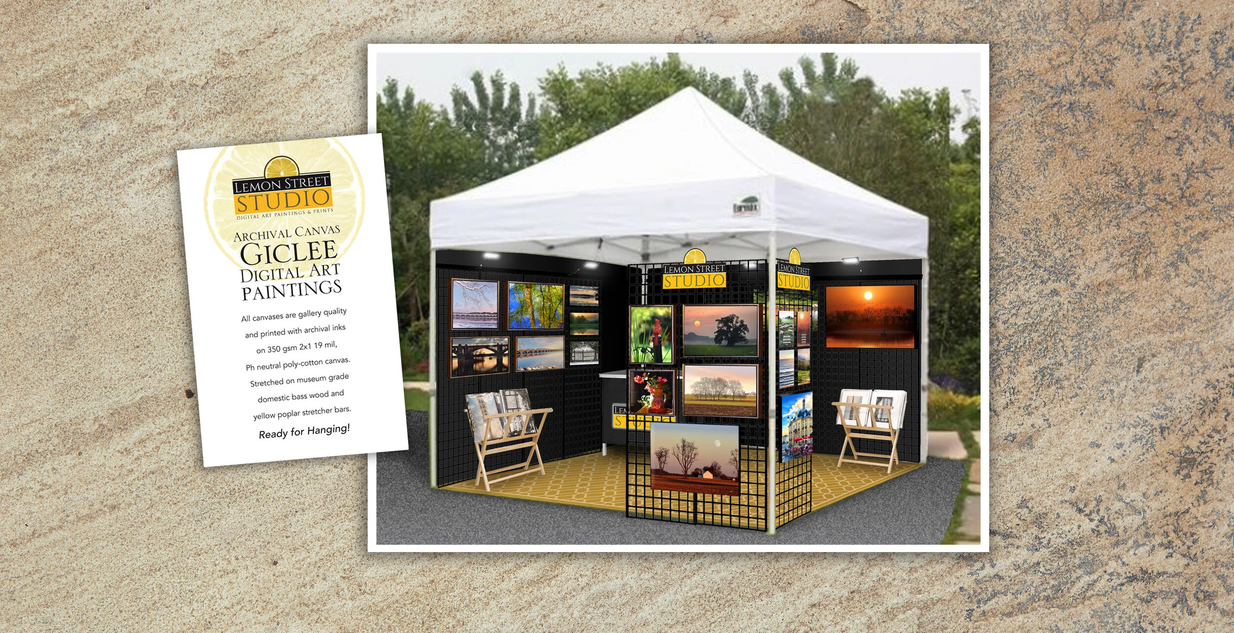 Lemon Street Studio Art Show Booth Design