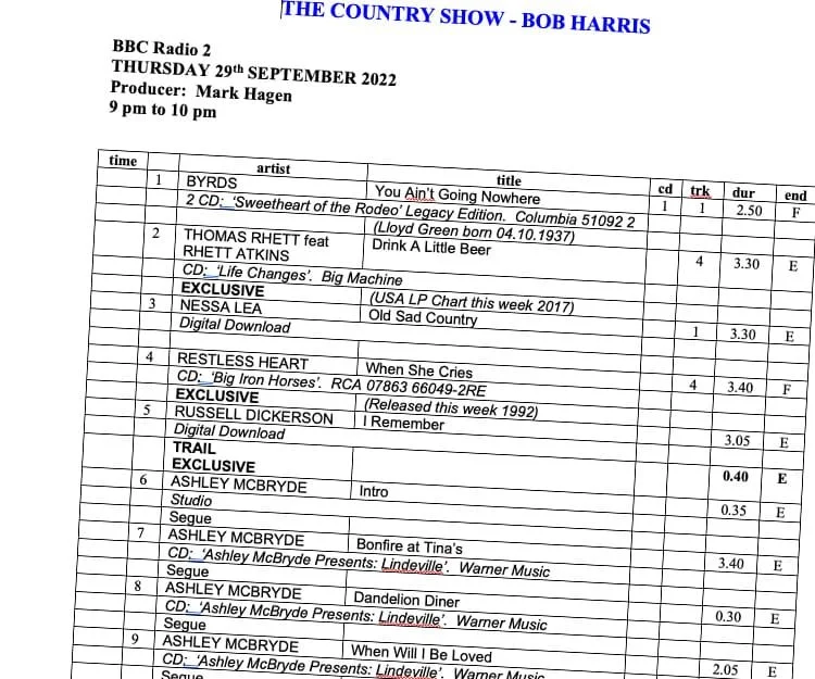 The Country Show, 29th September 2022